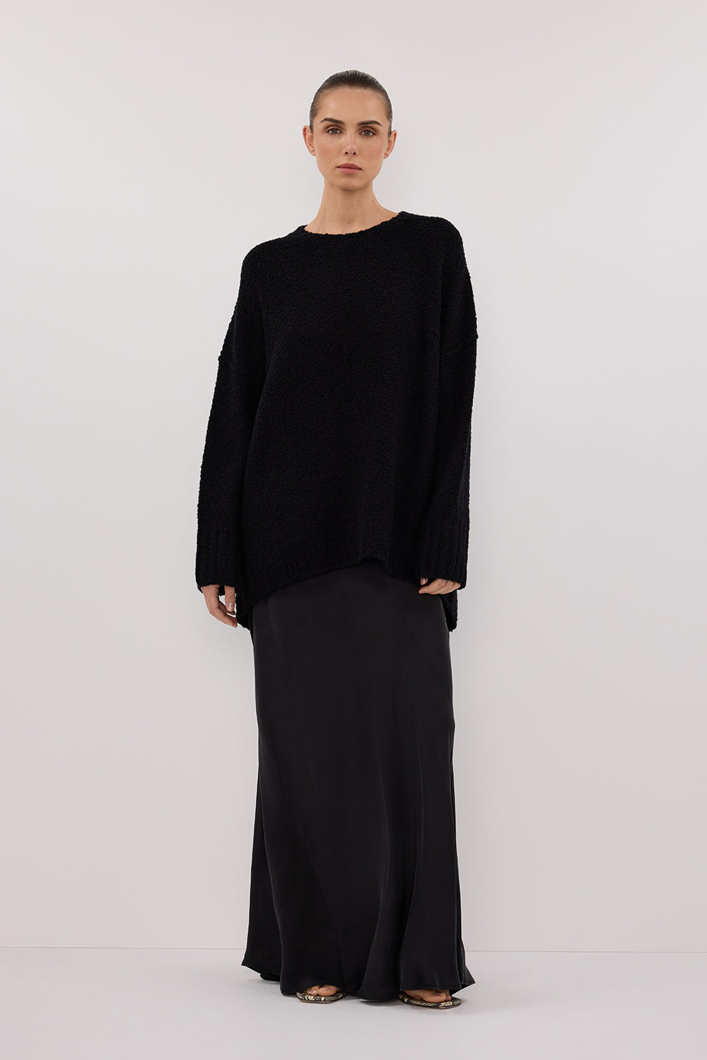 CICI BLACK LONGLINE JUMPER