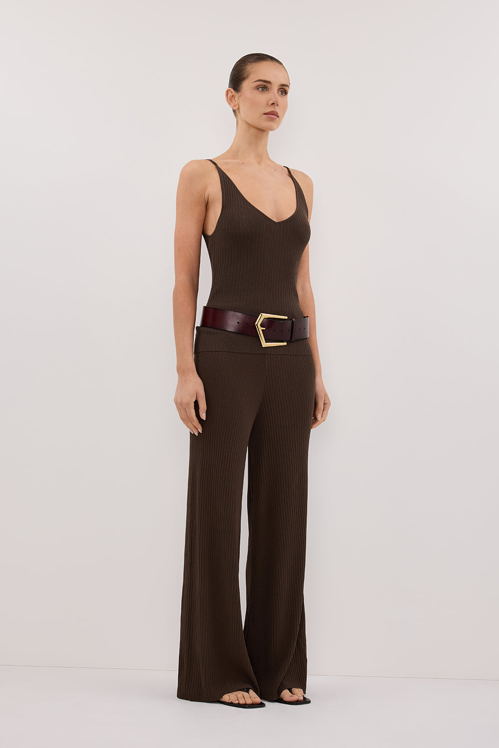 JOY DARK OLIVE TWIST KNIT TANK