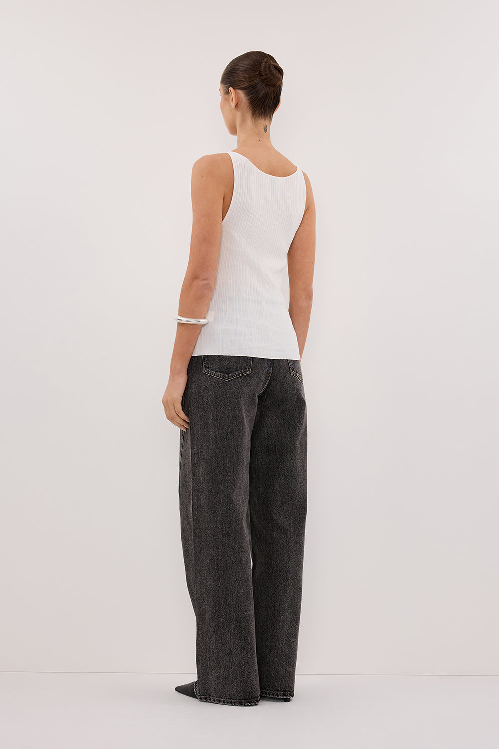 JOY OFF WHITE TWIST KNIT TANK