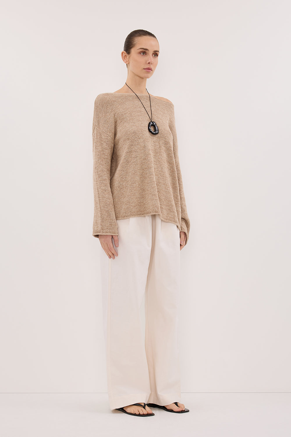 ALIZA NATURAL LONG SLEEVE KNIT JUMPER