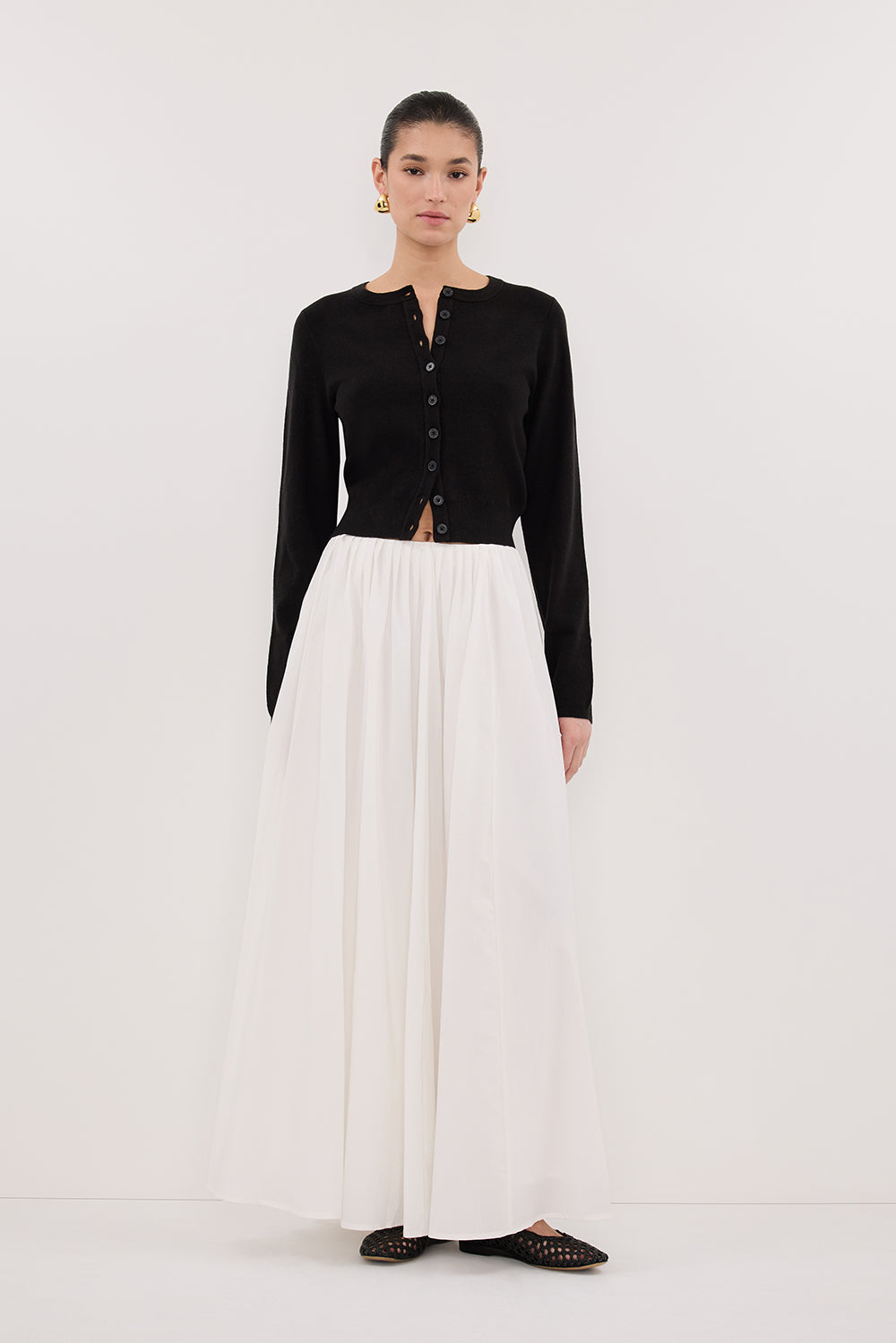 MONACO BLACK LONG SLEEVE CARDIGAN