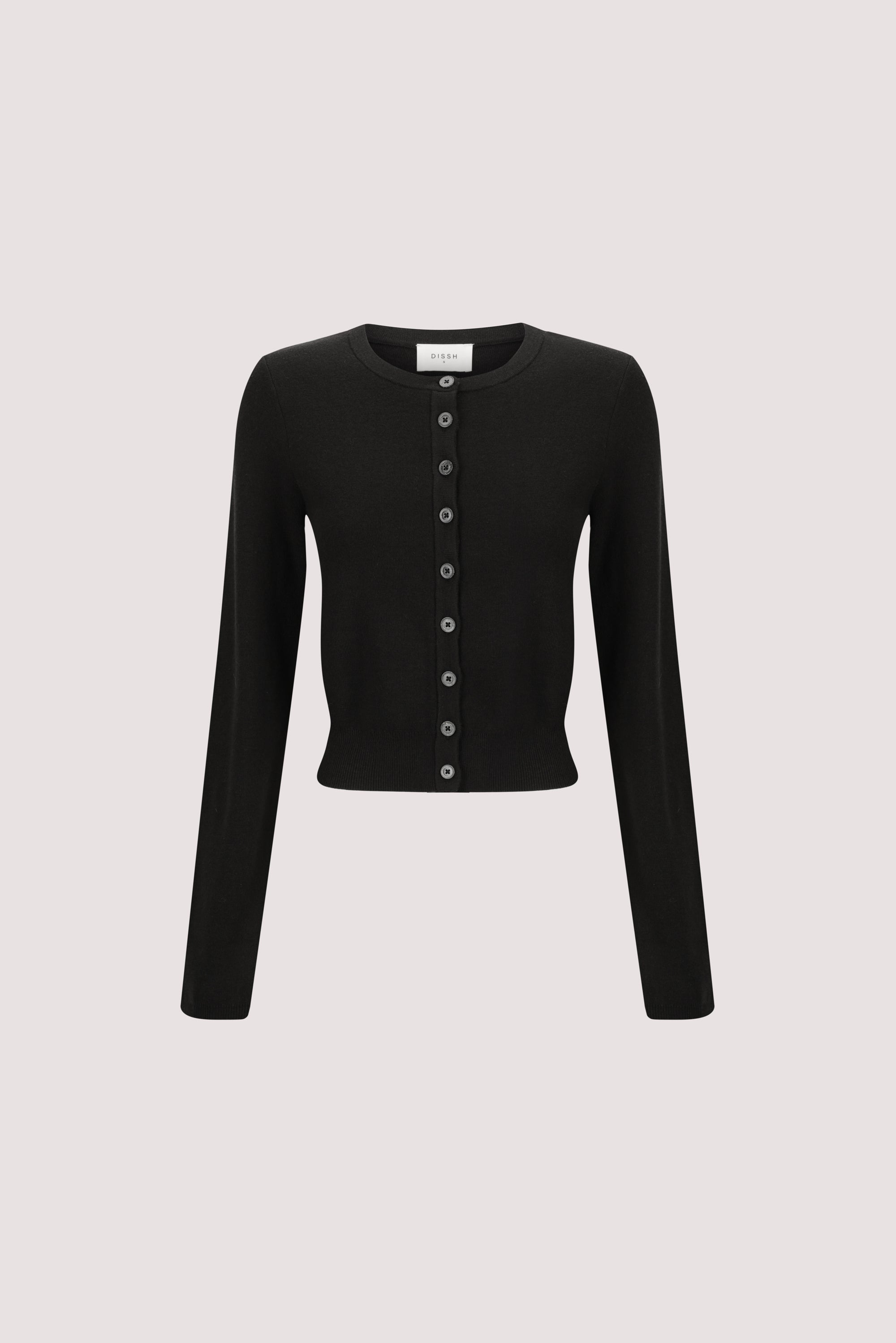 MONACO BLACK LONG SLEEVE CARDIGAN – DISSH