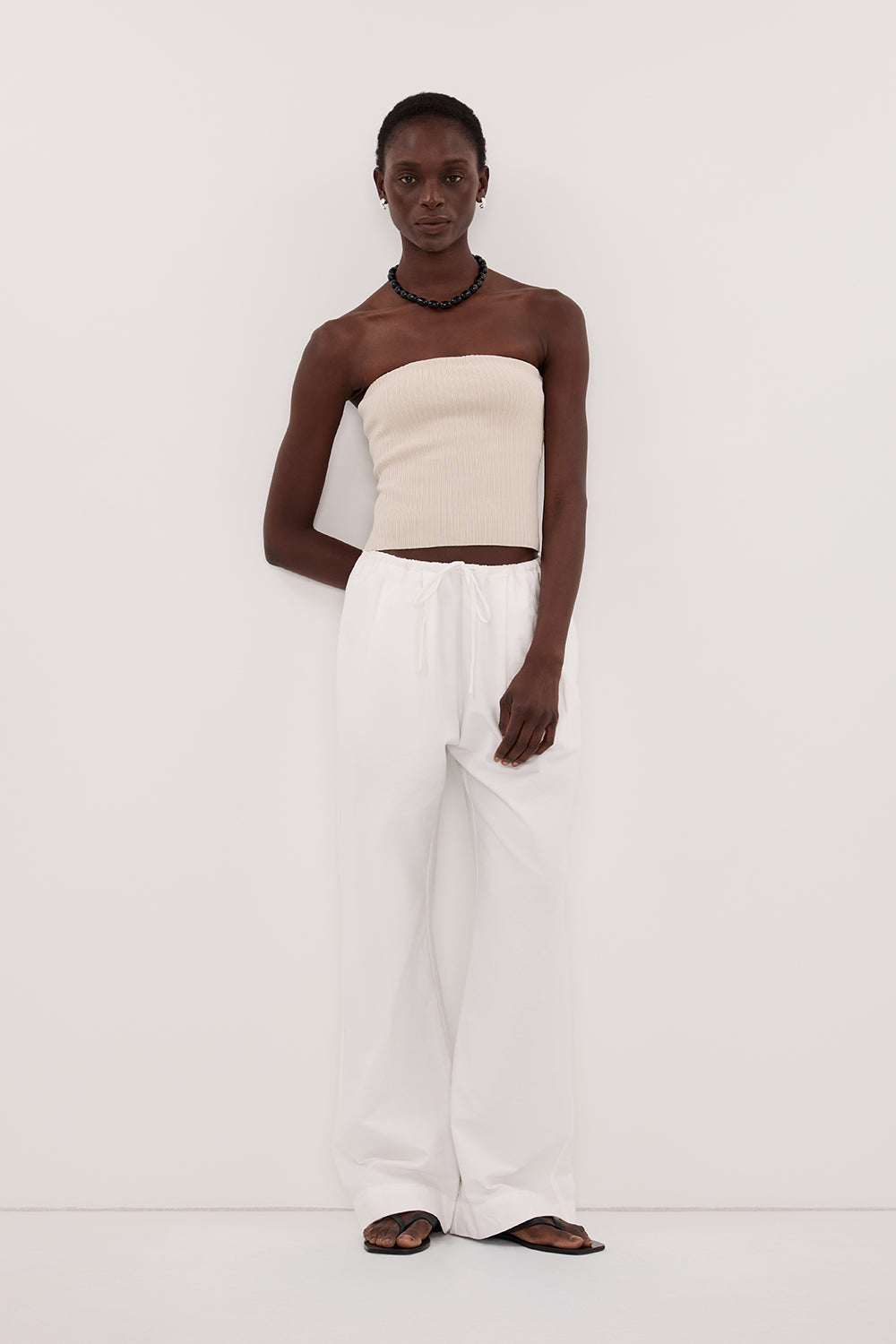 LIMA BONE STRAPLESS BANDEAU KNIT TOP