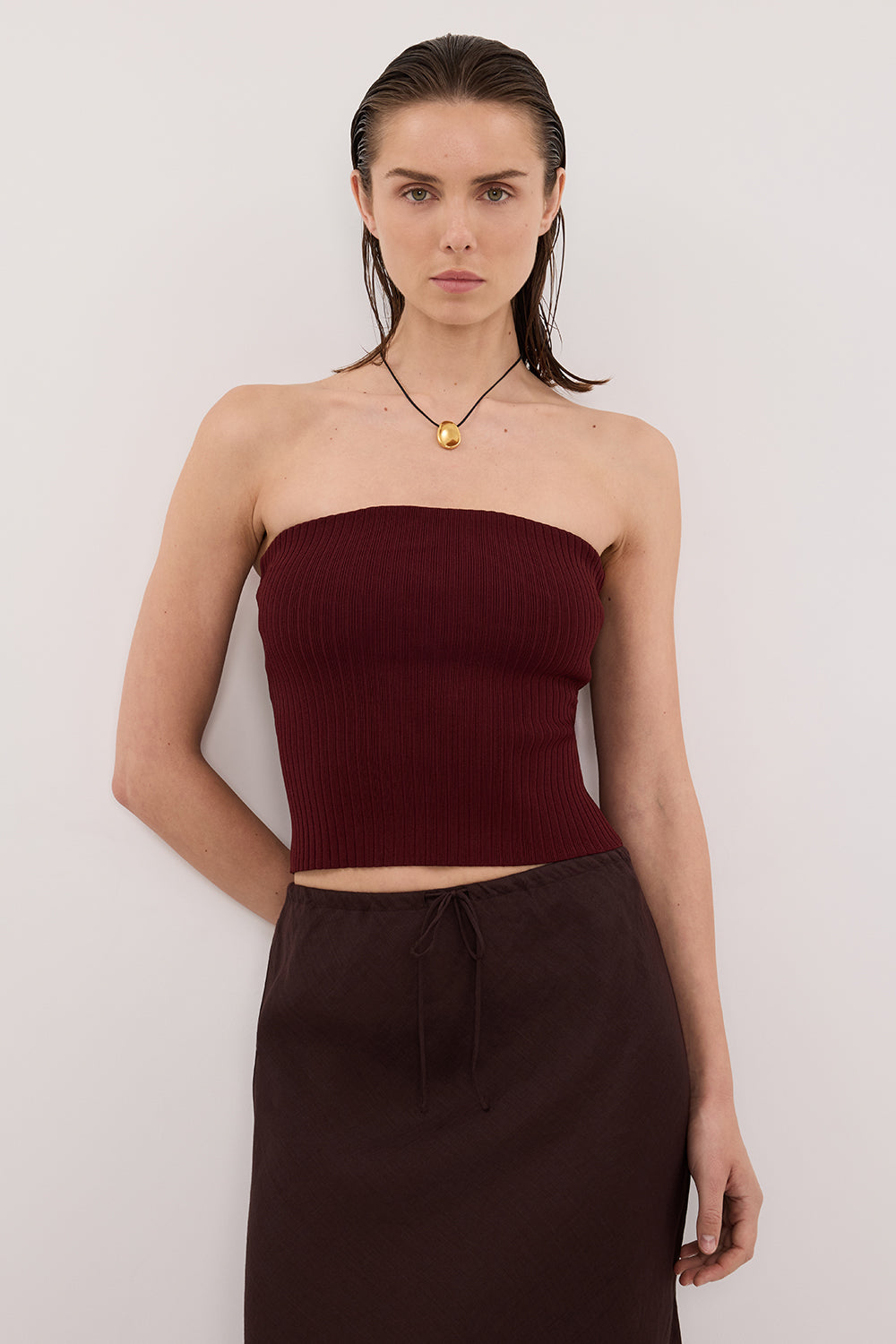 LIMA SAHARA STRAPLESS BANDEAU KNIT TOP