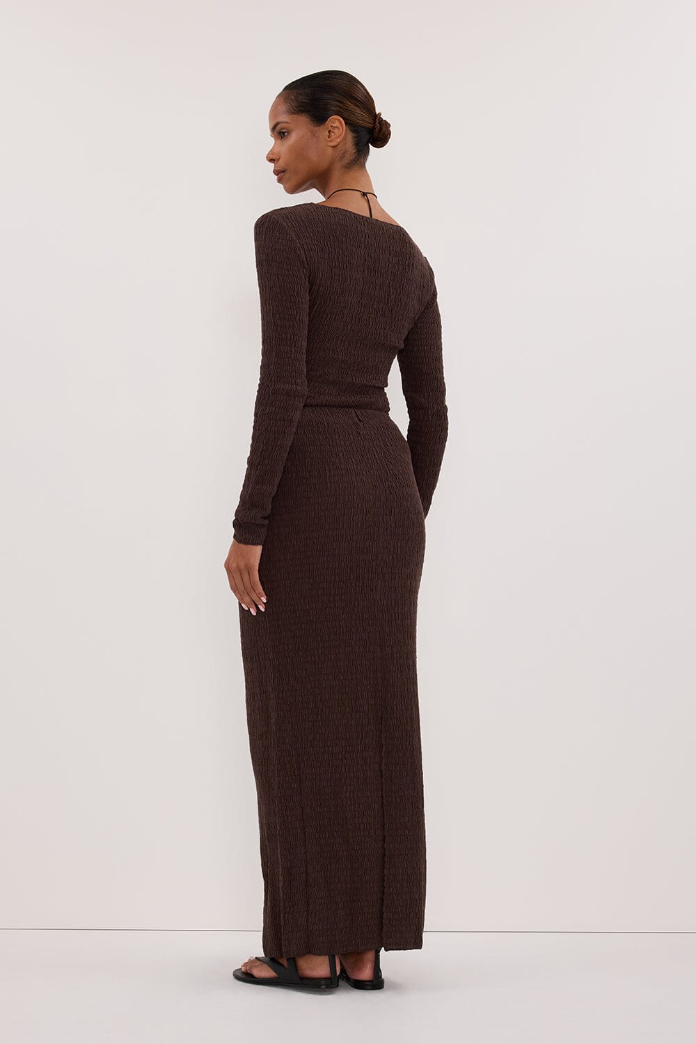 MELISSA CHOC SLEEVED KNIT TOP – DISSH