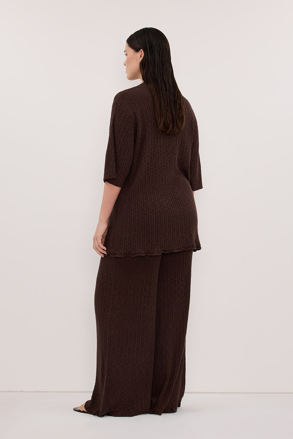 MAX CHOC LONGLINE KNIT TEE