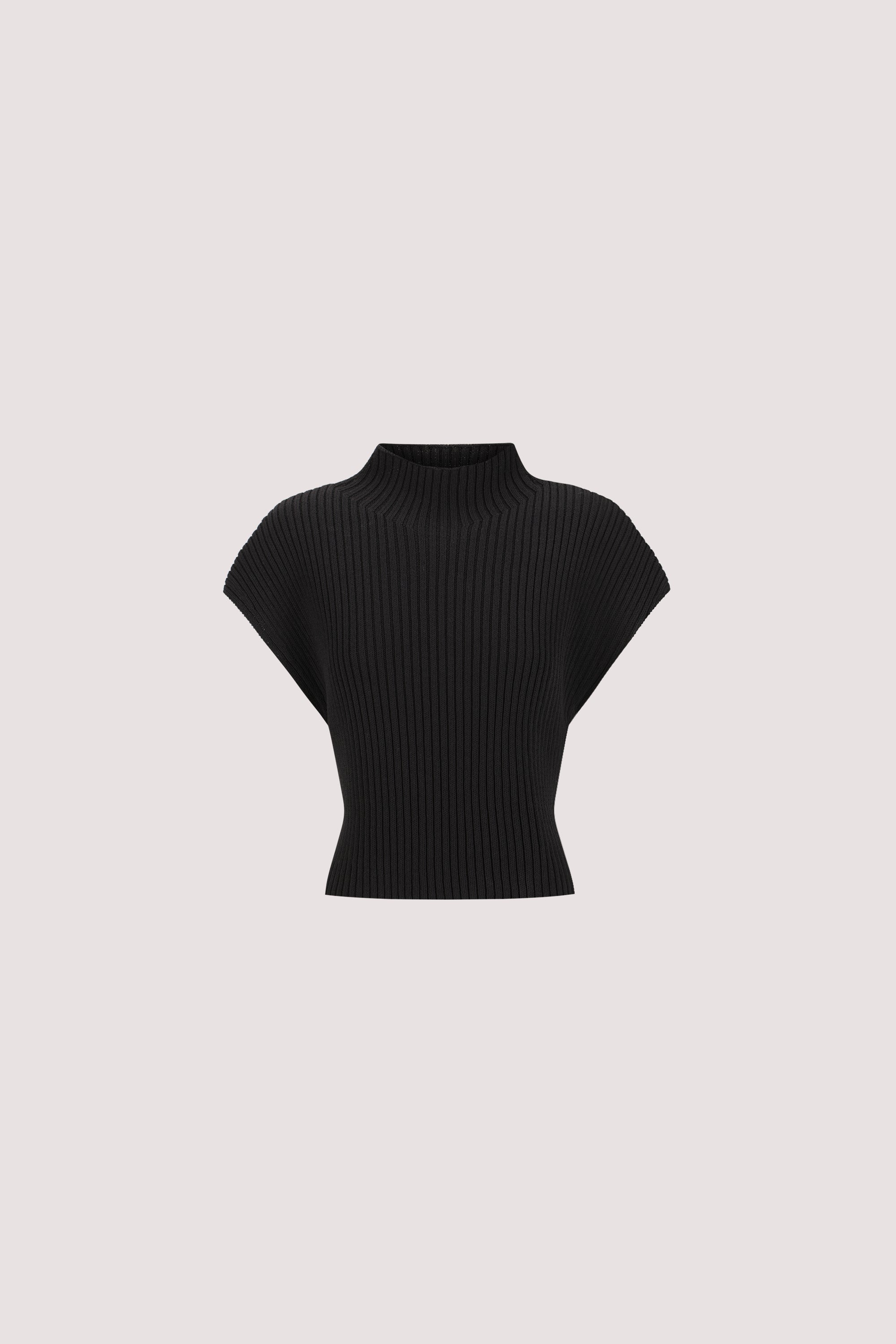 DELLA BLACK KNIT TOP