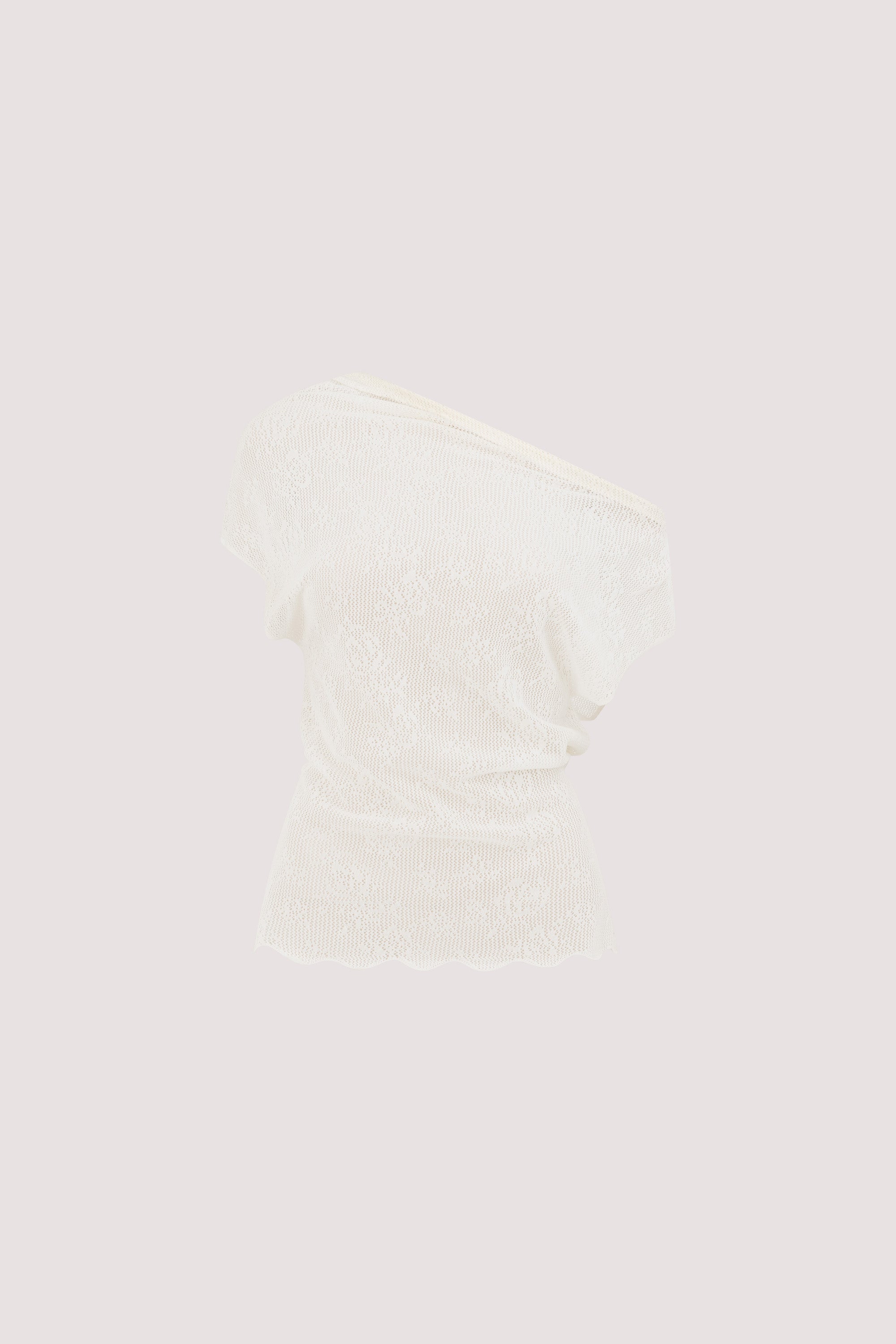 DELIA OFF WHITE LACE OFF SHOULDER TOP