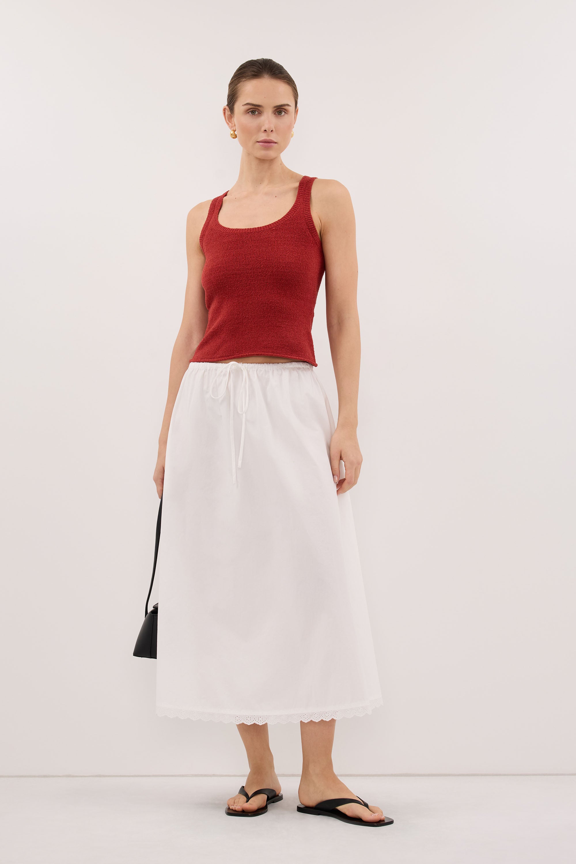 HARRIET BURNT RED KNIT TANK