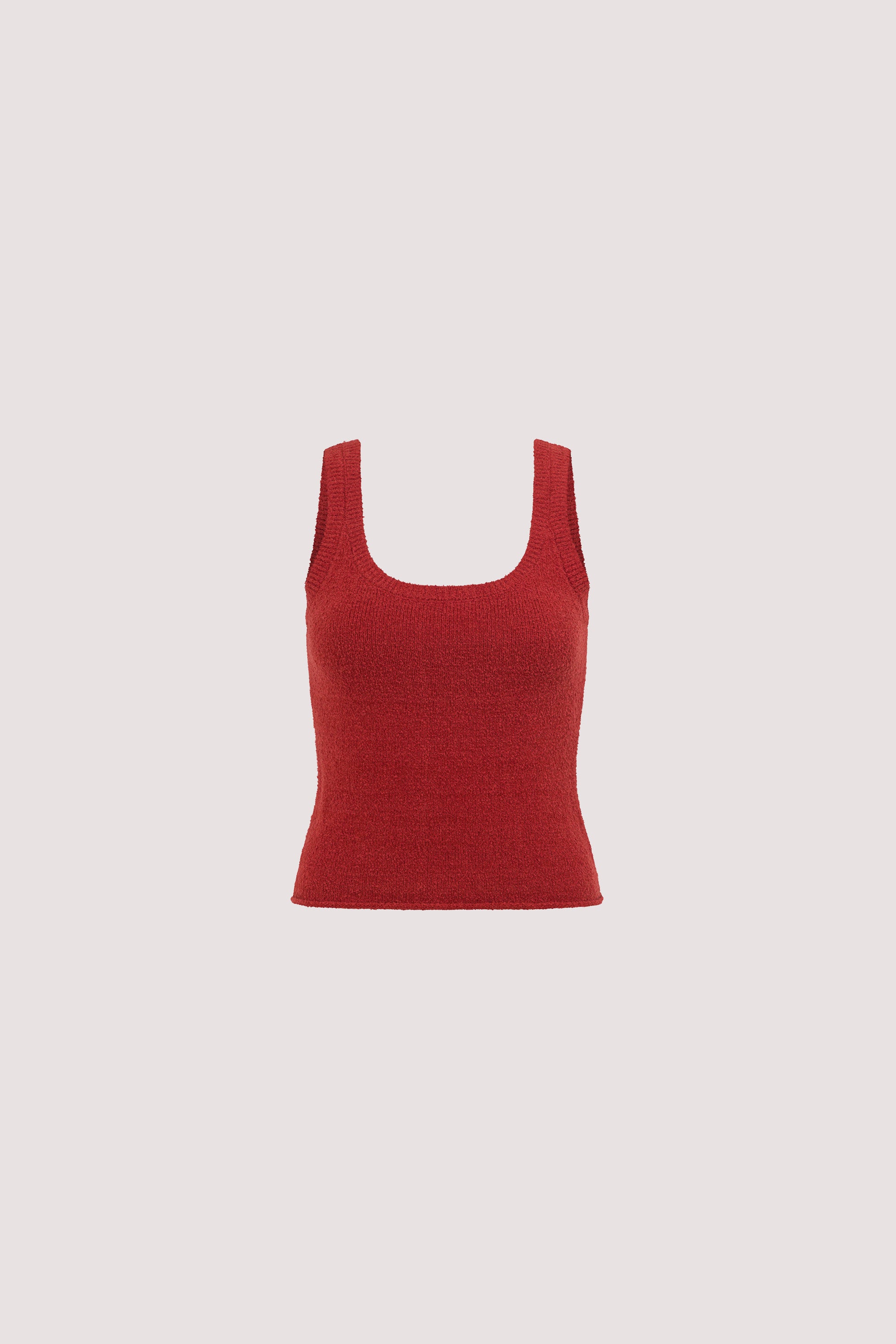 HARRIET BURNT RED KNIT TANK – DISSH