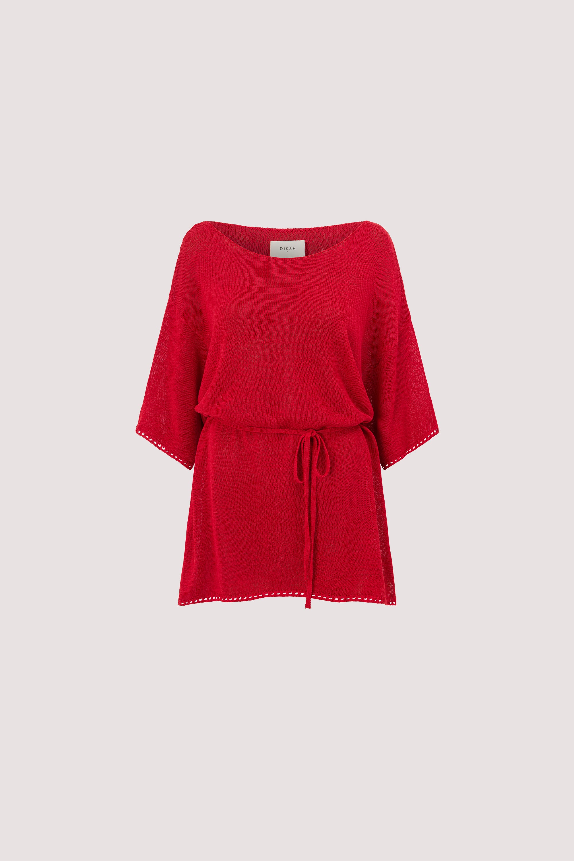 TARI RED BOAT NECK TEE