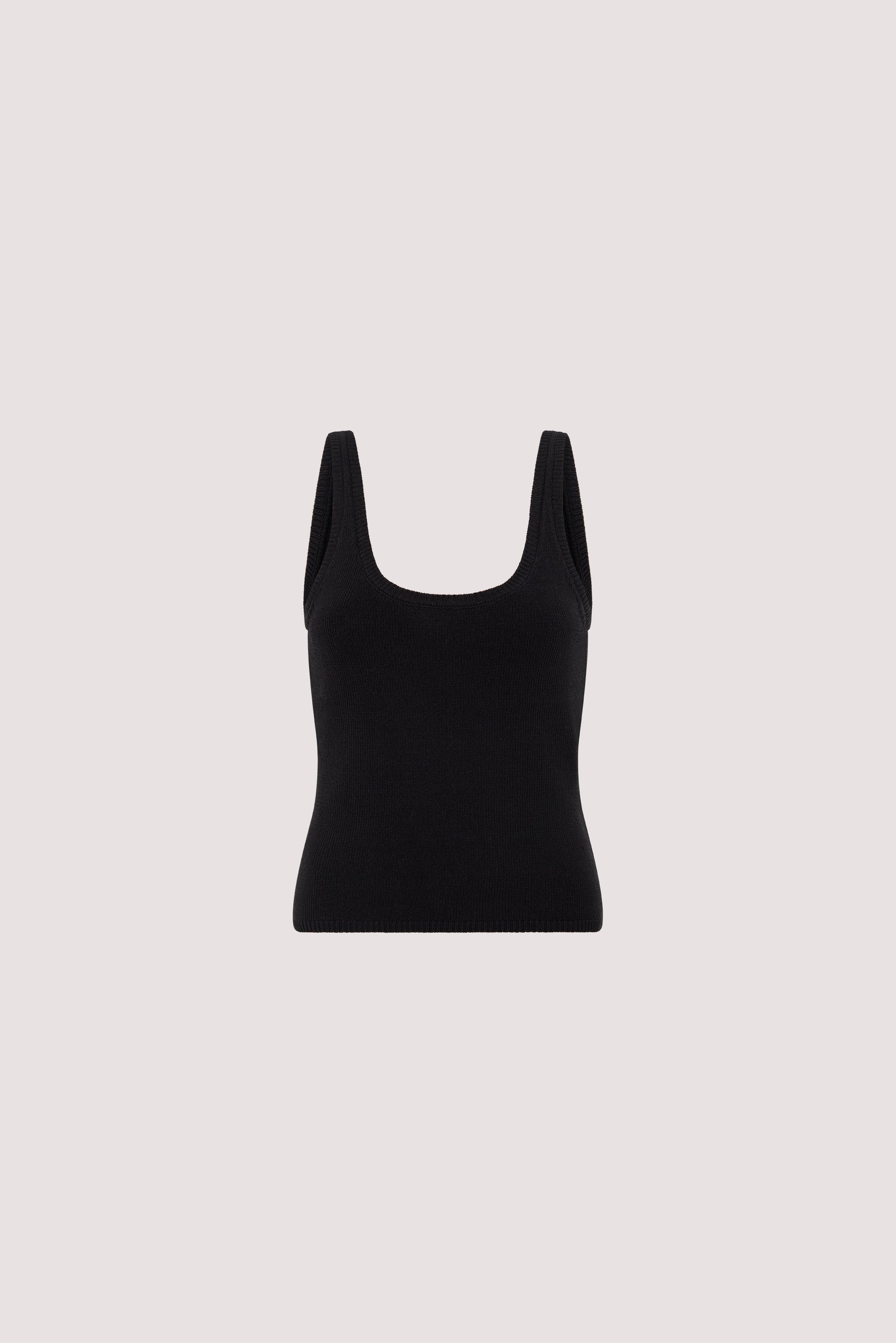 BRIGETTE BLACK KNIT TANK
