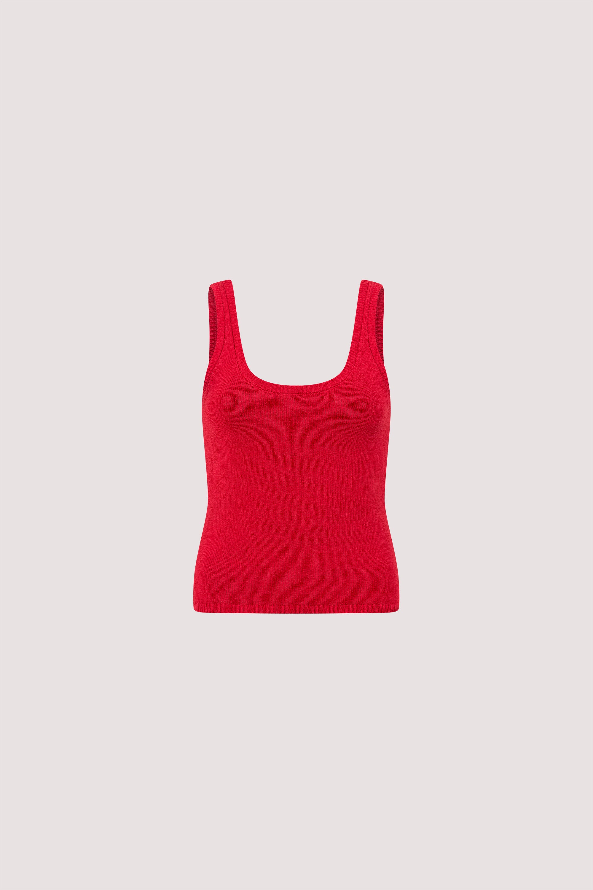 BRIGETTE RED KNIT TANK