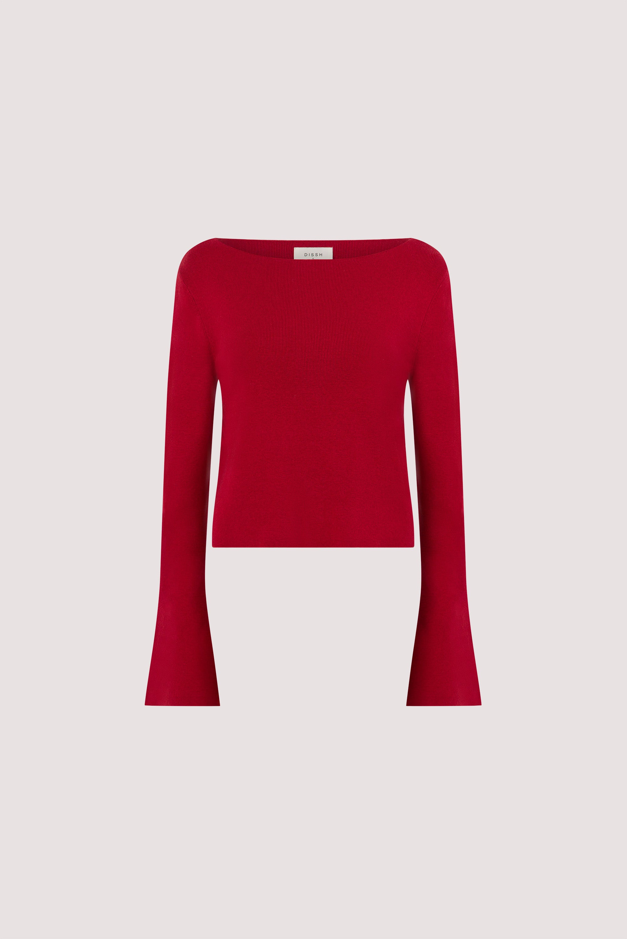 ILLARIA BURNT RED WIDE SLEEVE TOP – DISSH