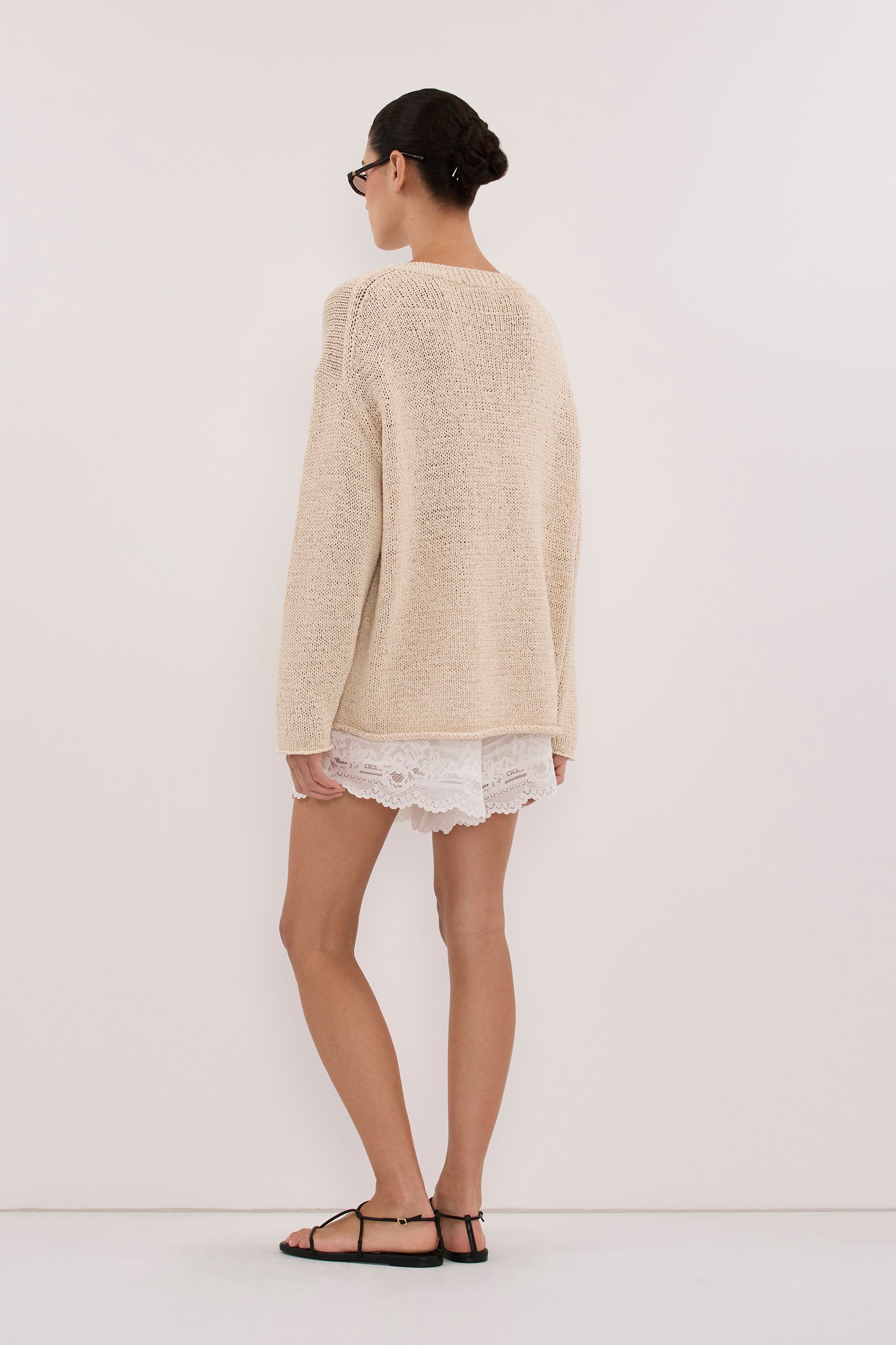 MIREYA NATURAL TEXTURED KNIT JUMPER