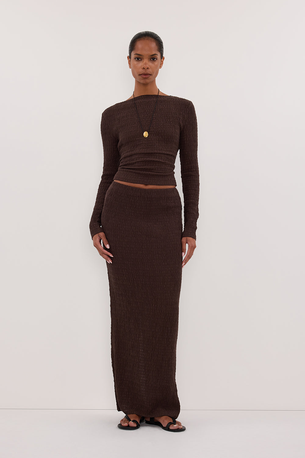 MELISSA CHOCOLATE MIDI SKIRT DISSH MELISSA CHOCOLATE MIDI SKIRT DISSH