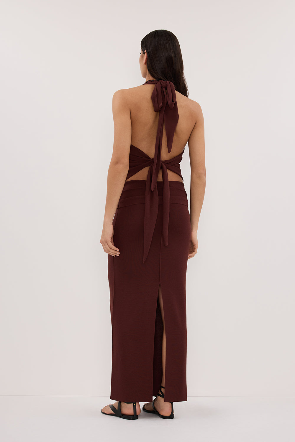 SOL CINNAMON KNIT MIDI SKIRT