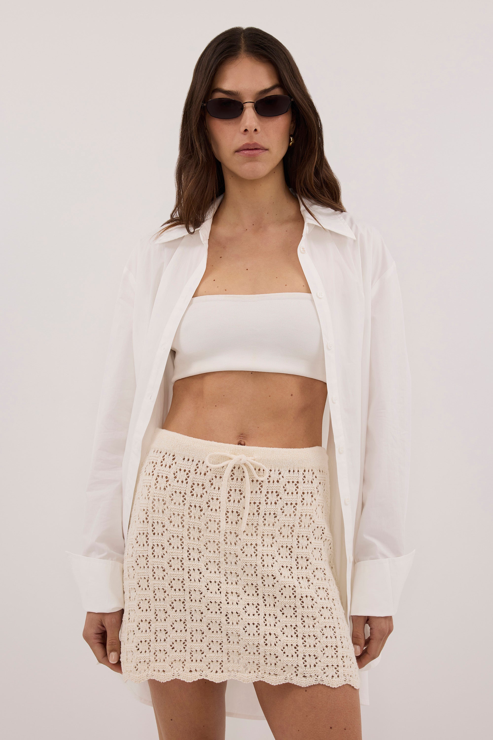 KEIRA NATURAL KNIT MINI SKIRT