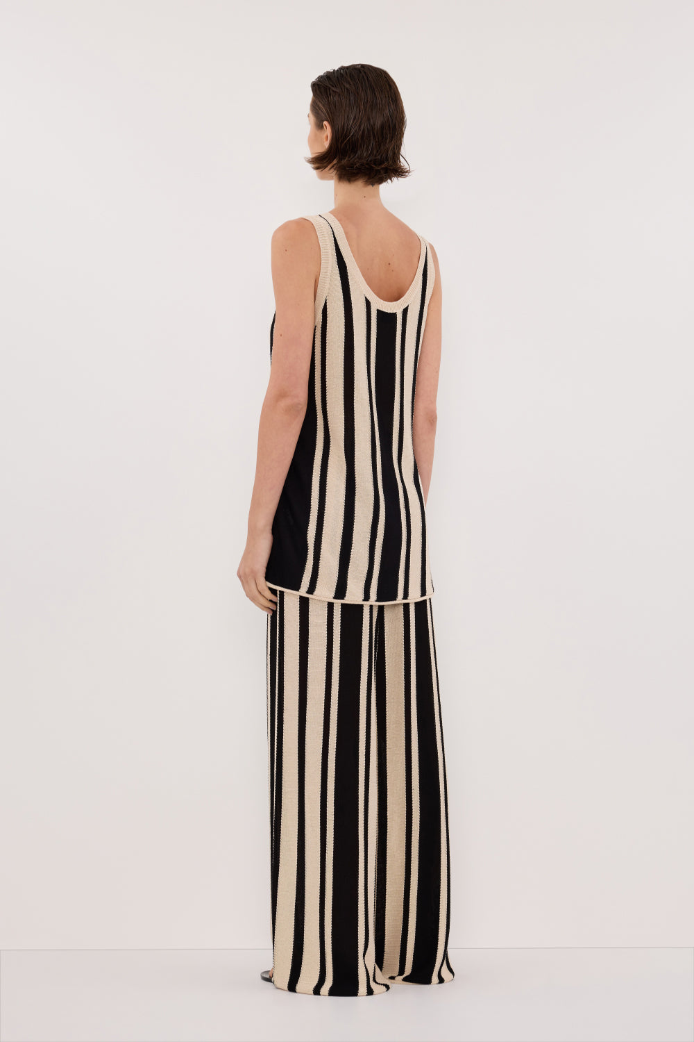 DELPHI STRIPE WIDE LEG KNIT PANT | Dissh