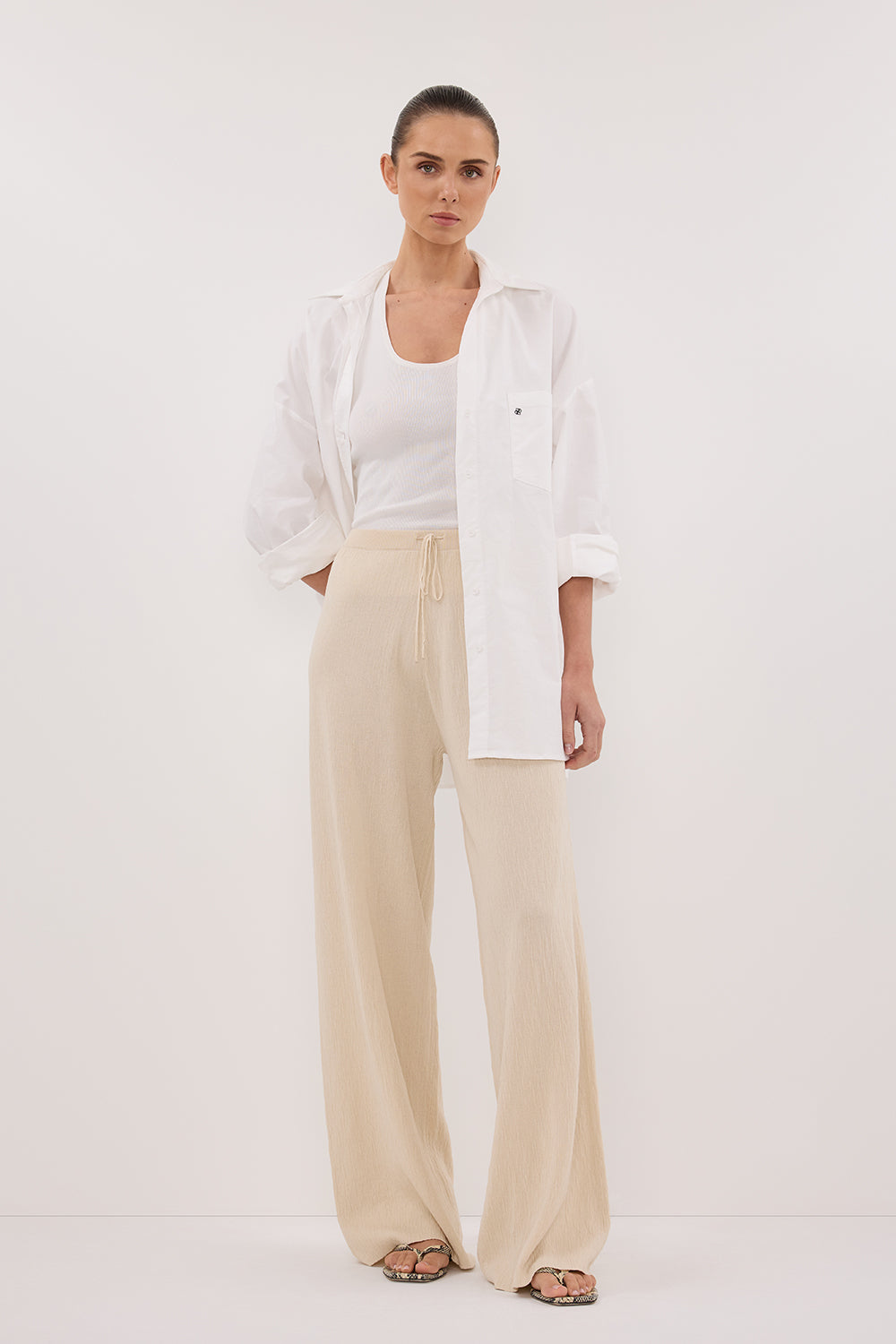 ALIAS NATURAL TEXTURED KNIT PANT