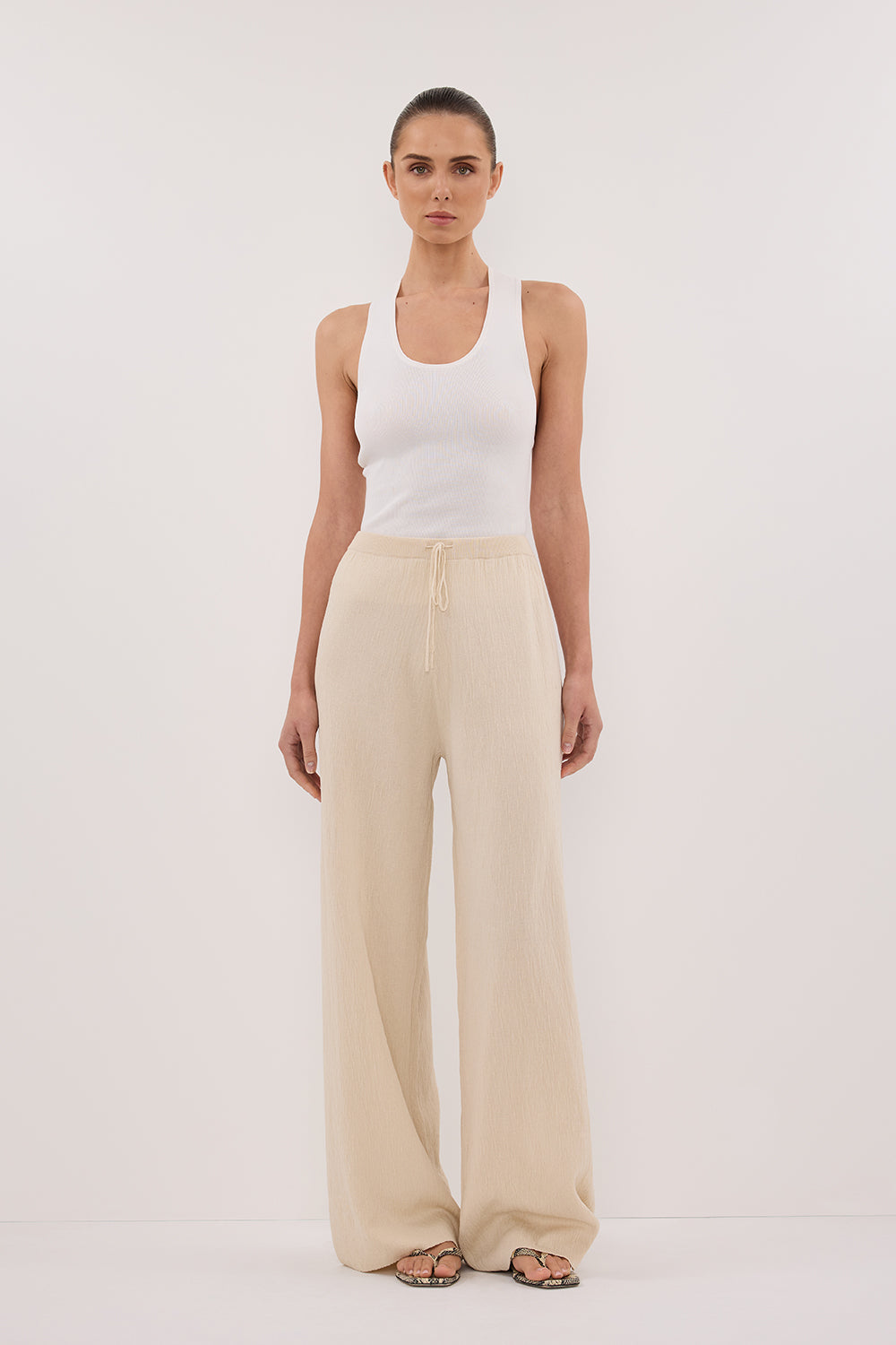 ALIAS NATURAL TEXTURED KNIT PANT