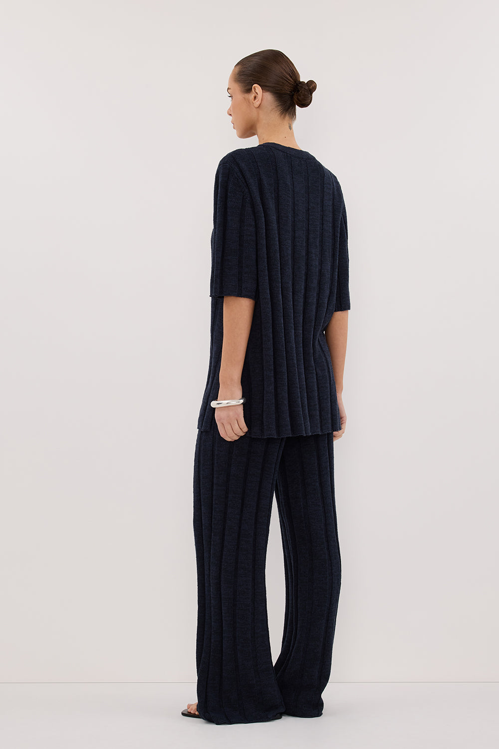 JAZZ INDIGO WIDE LEG KNIT PANT
