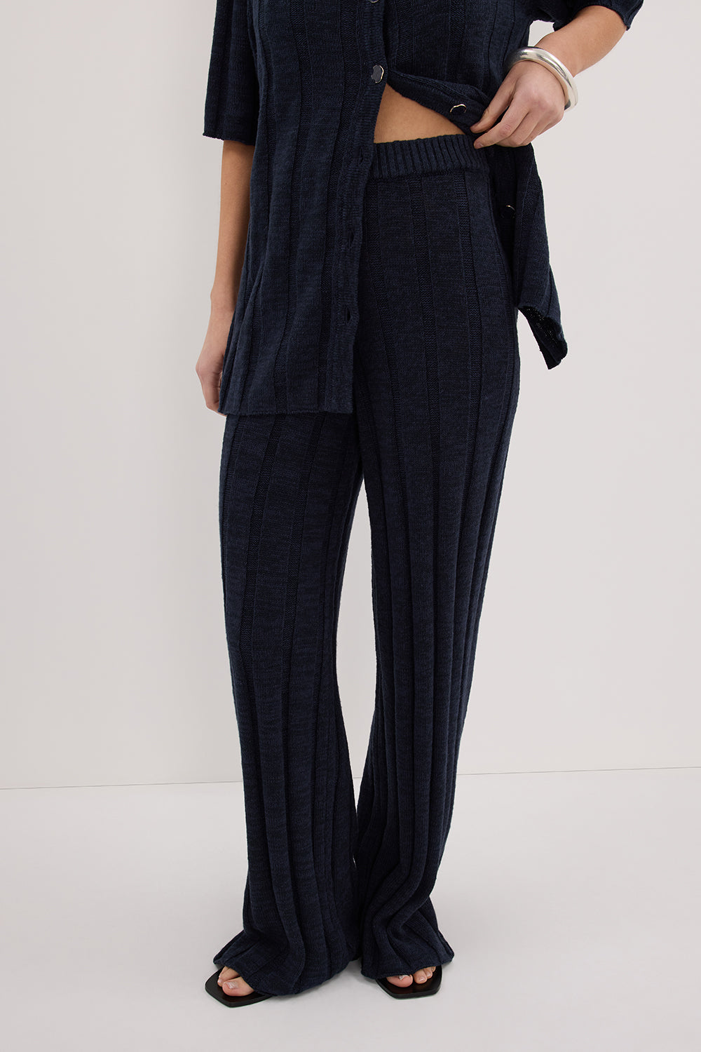 JAZZ INDIGO WIDE LEG KNIT PANT