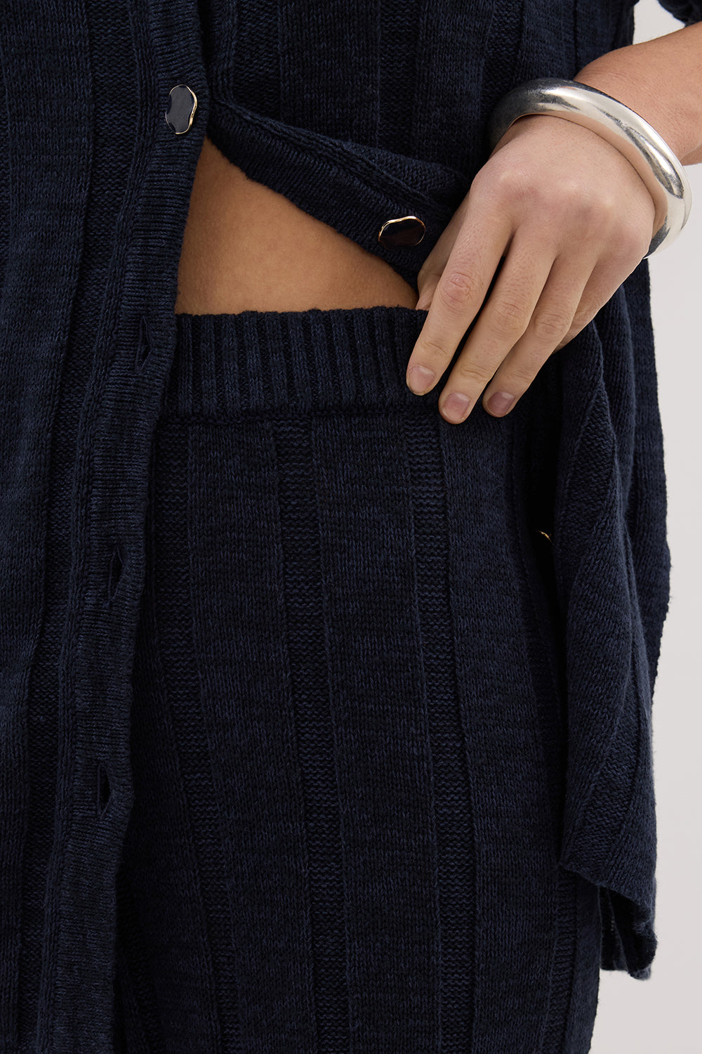 JAZZ INDIGO WIDE LEG KNIT PANT
