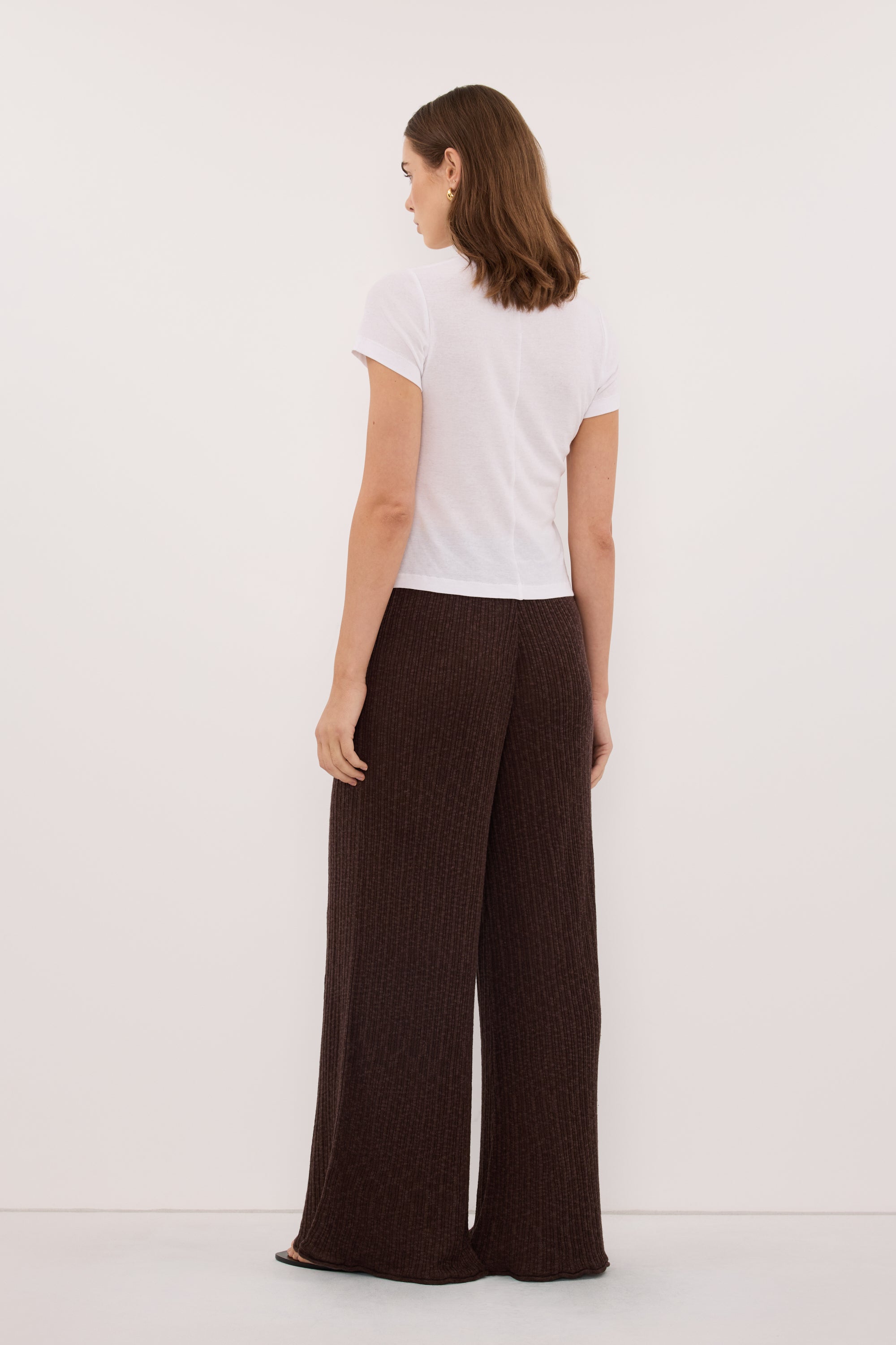 MAX CHOC WIDE LEG KNIT PANT