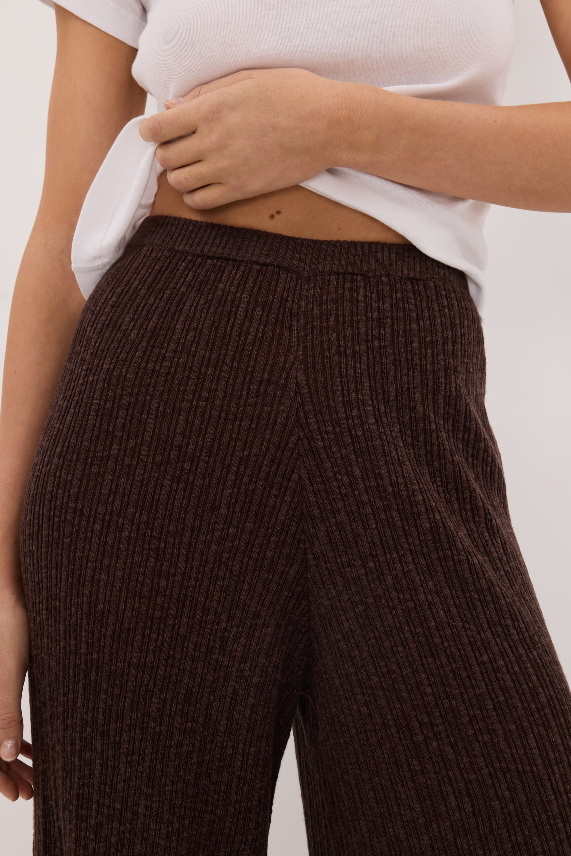 MAX CHOC WIDE LEG KNIT PANT