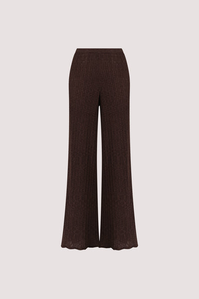 Aude wearing MAX CHOC WIDE LEG KNIT PANT