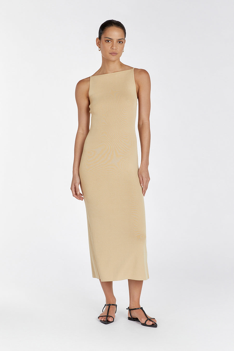 TAYLOR SAND KNIT MIDI DRESS Dissh