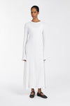 SYLVIA OFF WHITE KNIT MIDI DRESS