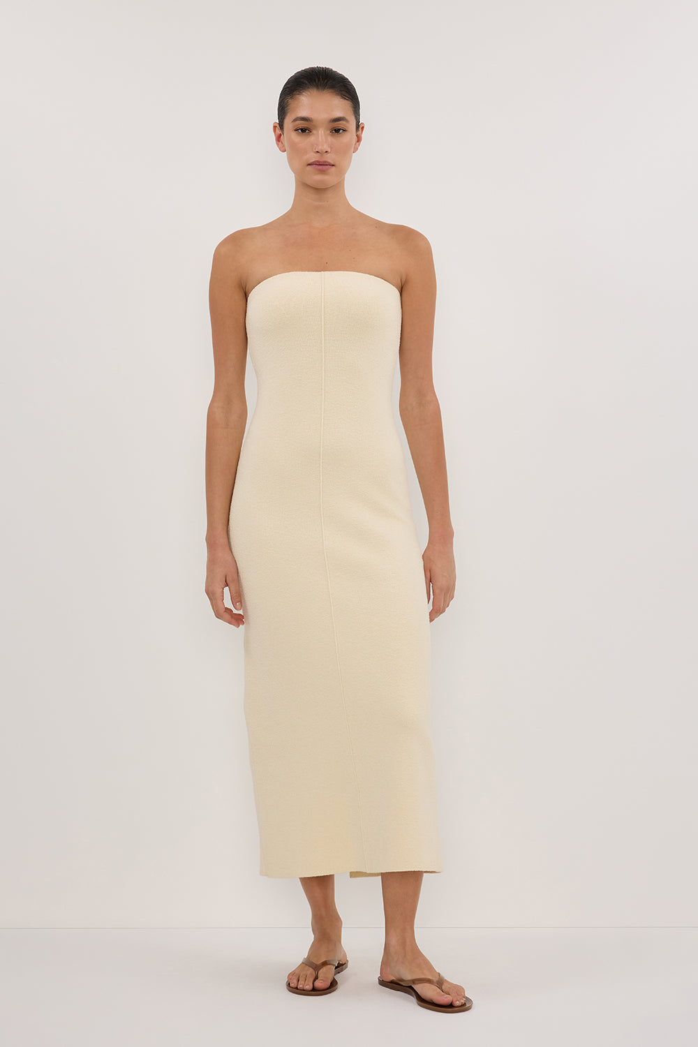 OWEN CREAM CREPE BANDEAU DRESS DISSH OWEN CREAM CREPE BANDEAU DRESS DISSH