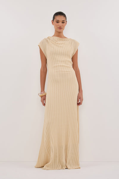 dissh bowie natural knit maxi dress – wedding custom dress