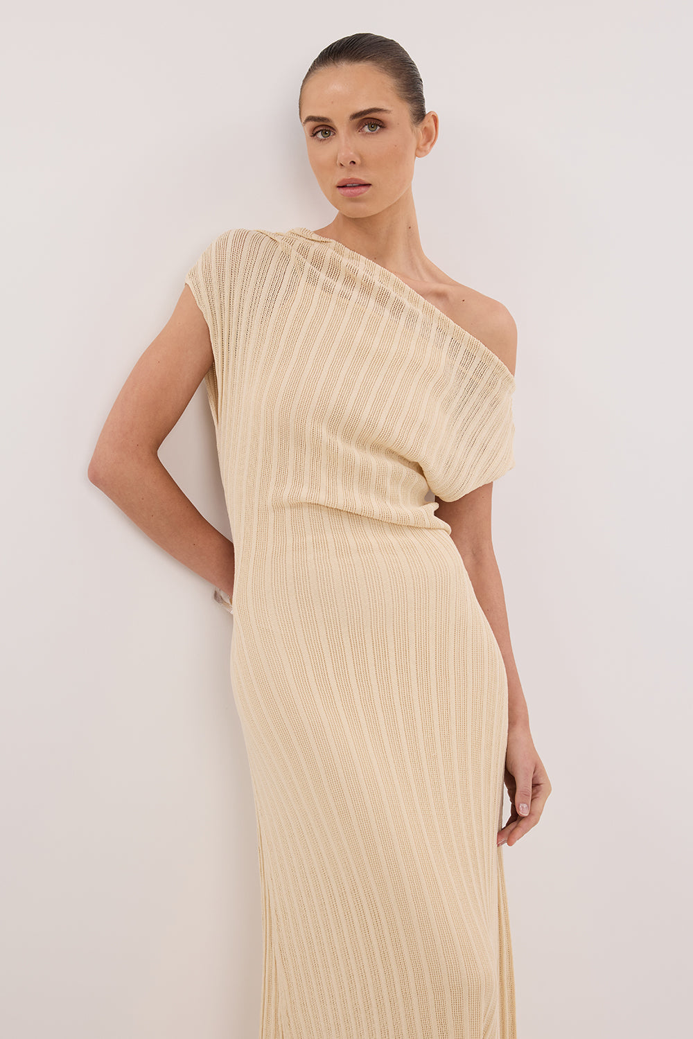 BOWIE NATURAL KNIT MAXI DRESS
