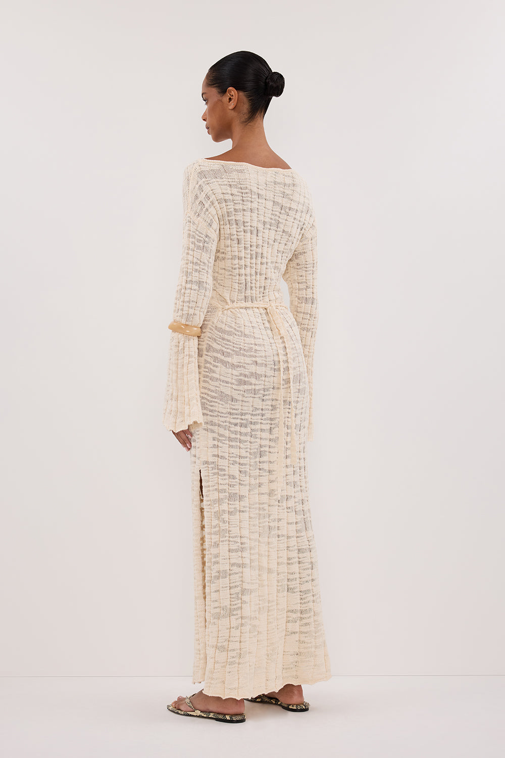 dissh brown long sleeve dress Elodie Long Sleeve Maxi Dress in Dark Chocolate By DISSH