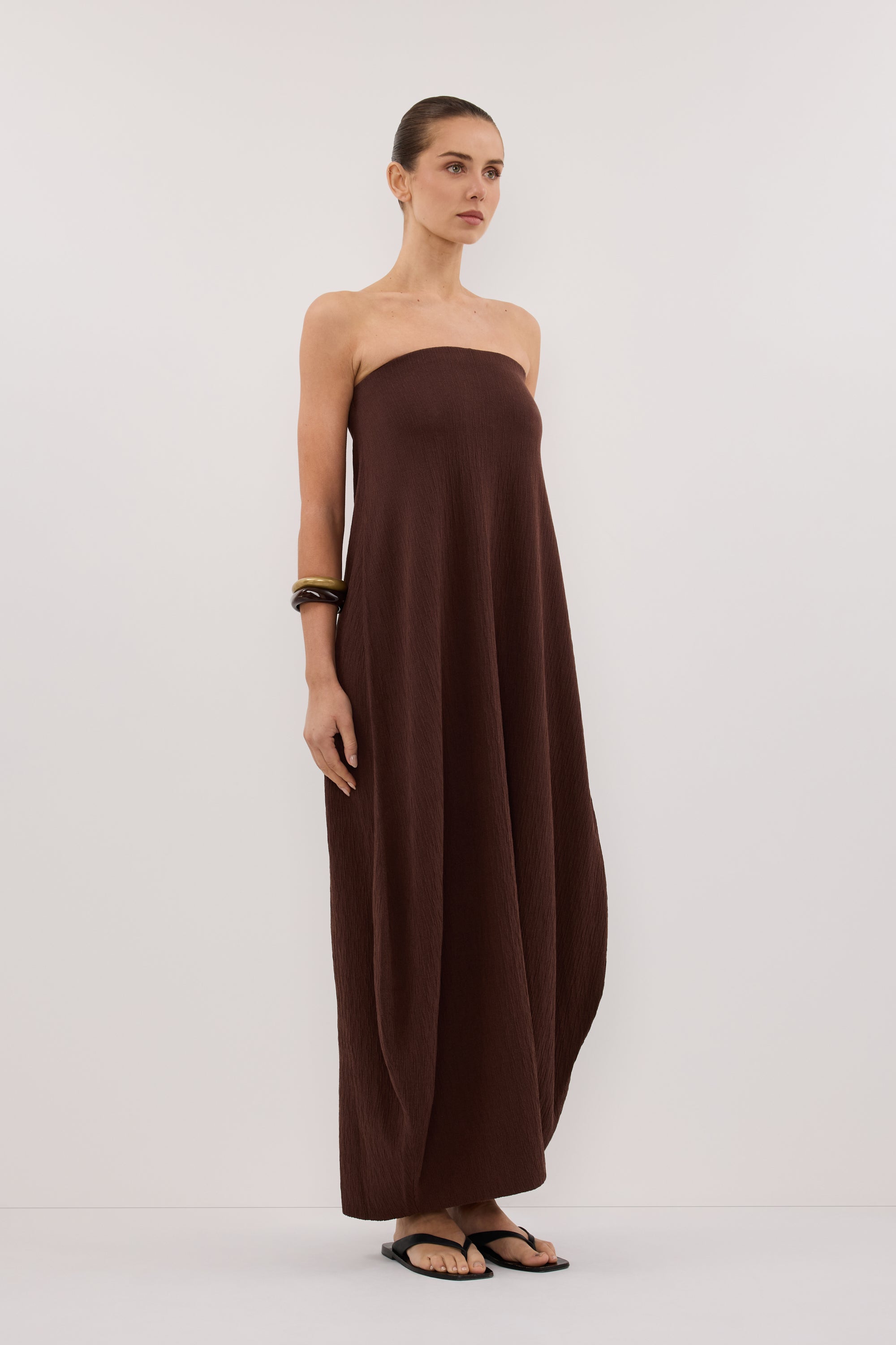 knee length dresses for ladies Knit Strapless Maxi Dress – Urban Planet