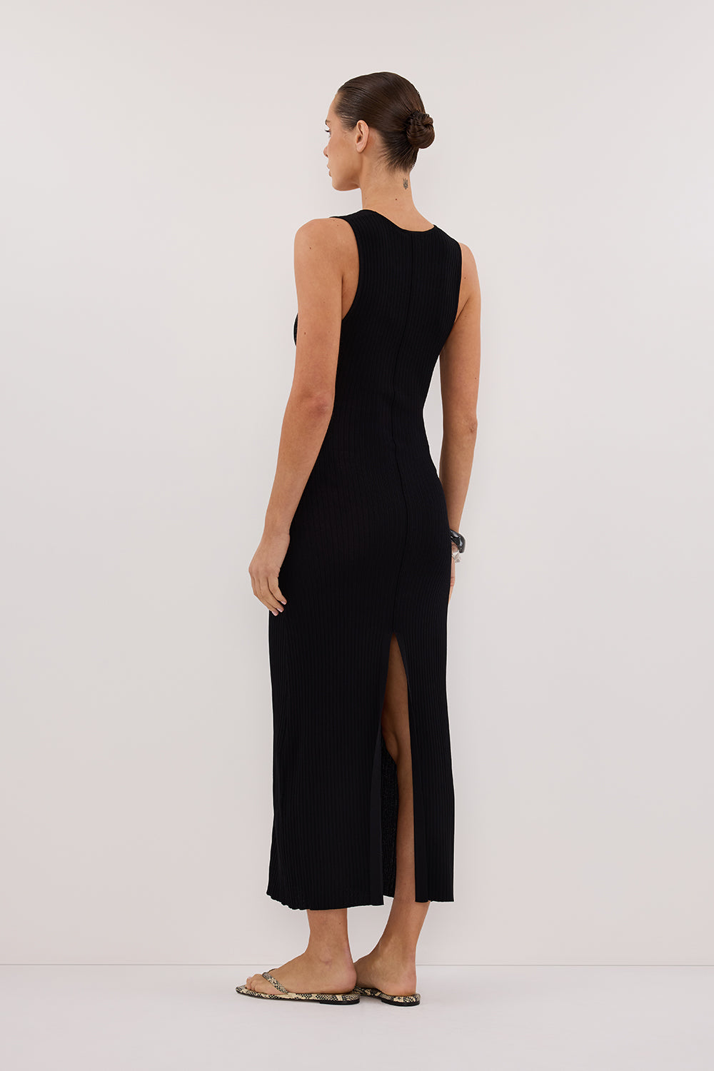 EVE BLACK SCOOP KNIT MIDI DRESS DISSH EVE BLACK SCOOP KNIT MIDI DRESS DISSH