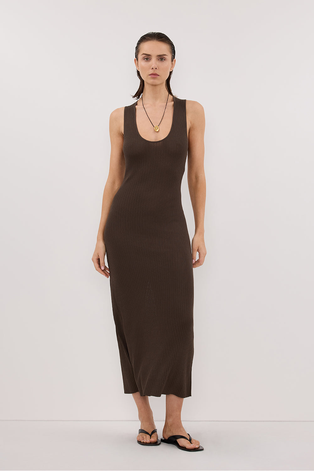 EVE D. OLIVE SCOOP KNIT MIDI DRESS DISSH EVE D. OLIVE SCOOP KNIT MIDI DRESS DISSH
