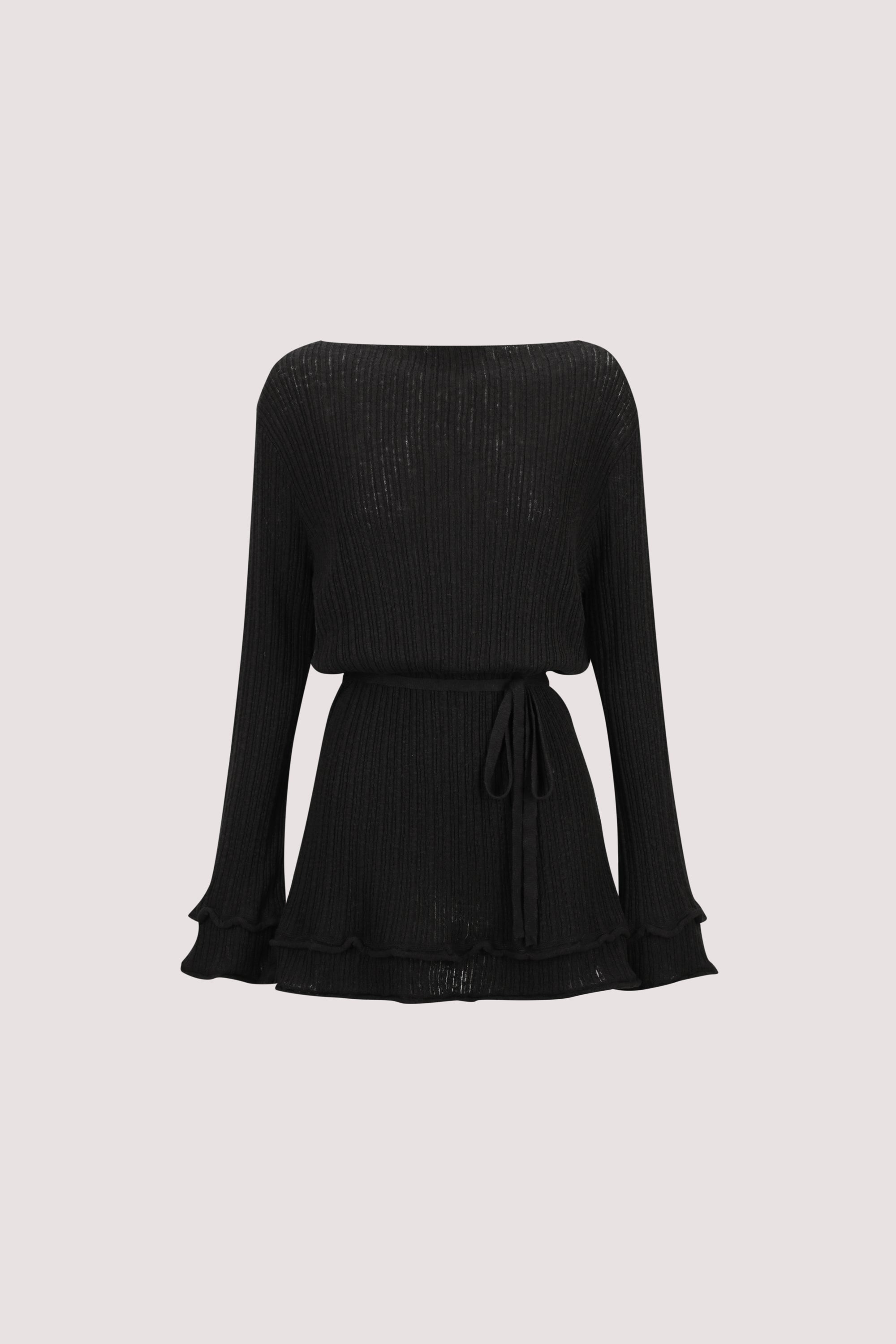 MAX BLACK KNIT MINI DRESS