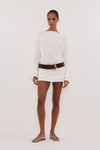 MAX IVORY KNIT MINI DRESS