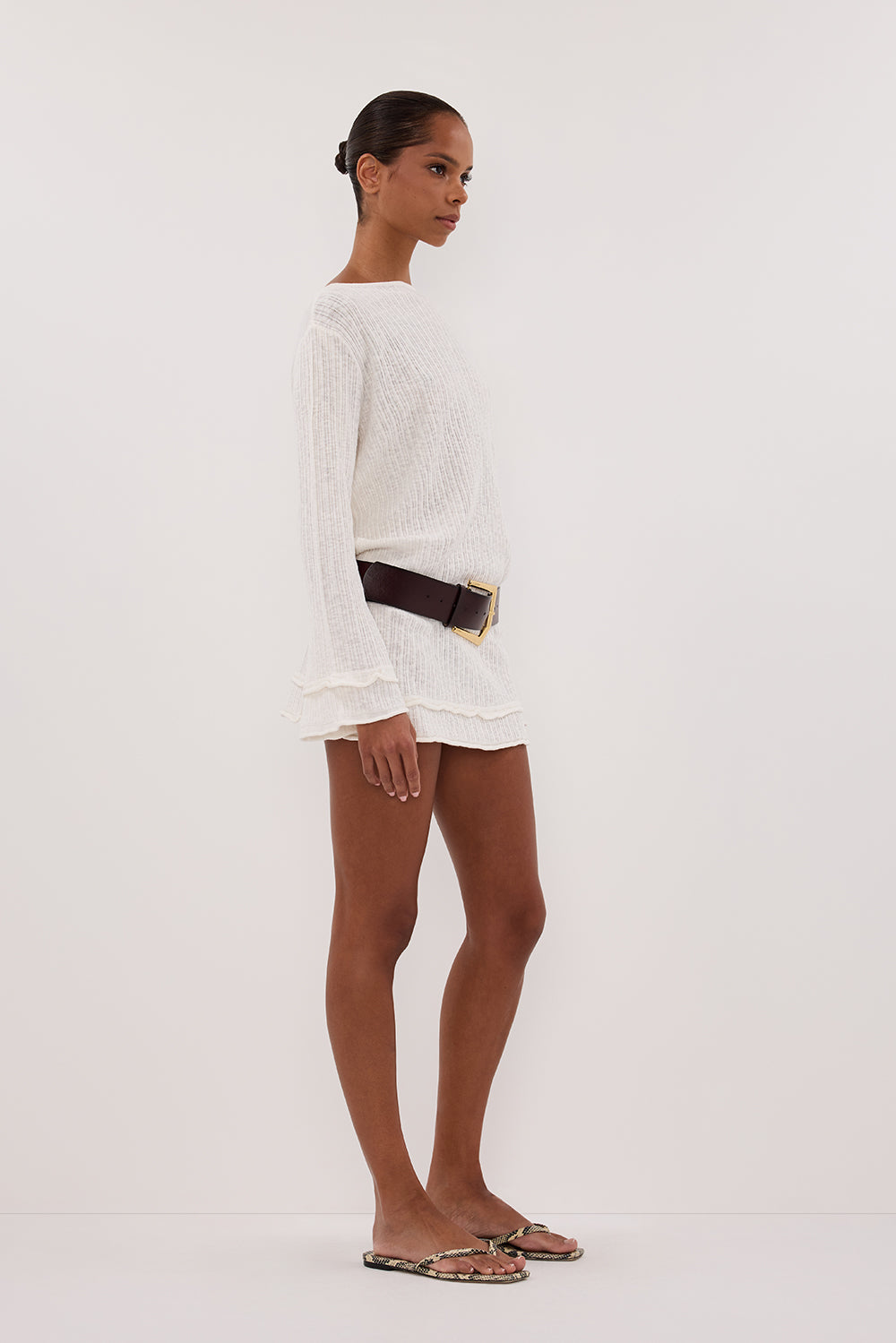 MAX IVORY KNIT MINI DRESS