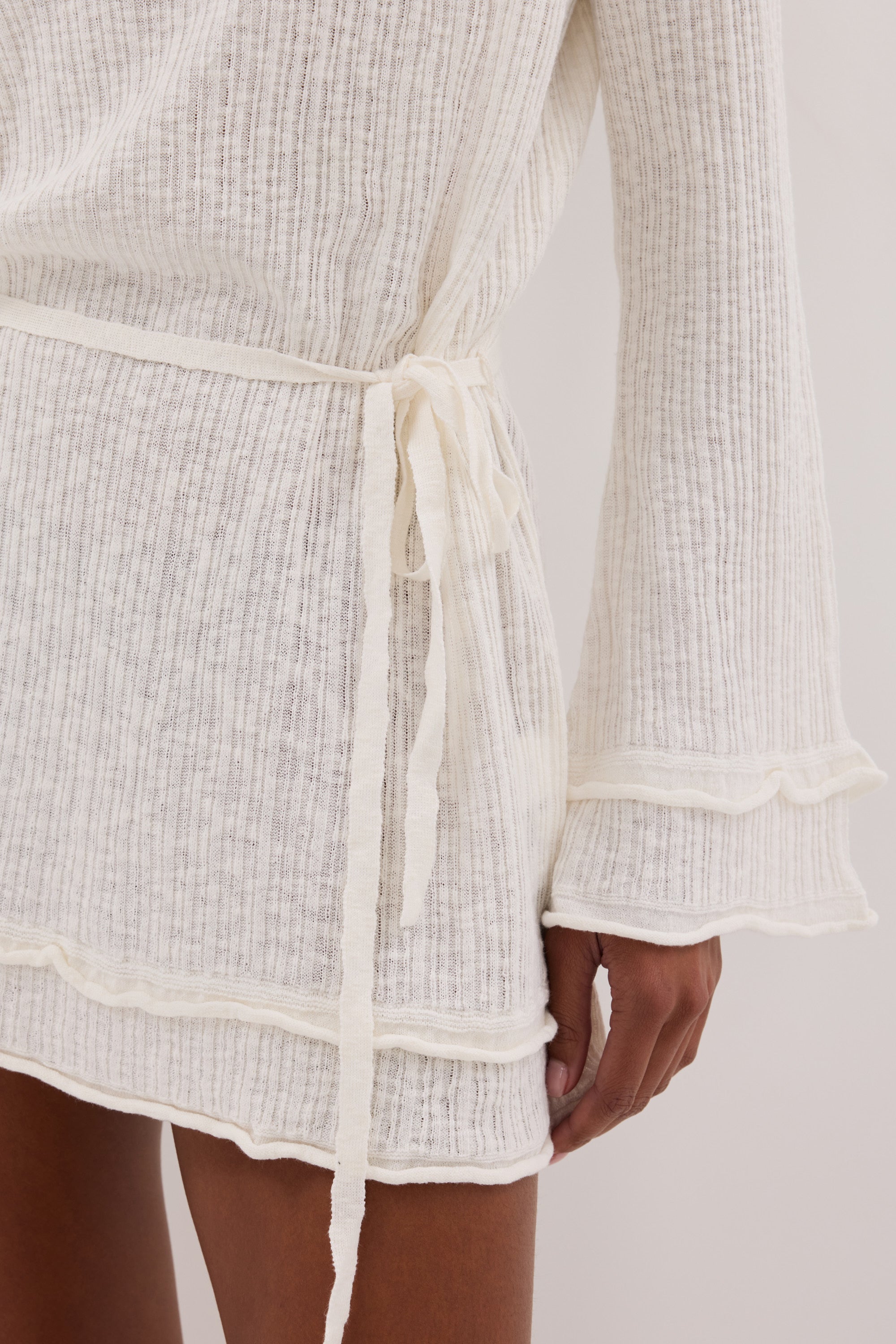 MAX IVORY KNIT MINI DRESS - XS / IVORY MAX IVORY KNIT MINI DRESS - XS / IVORY