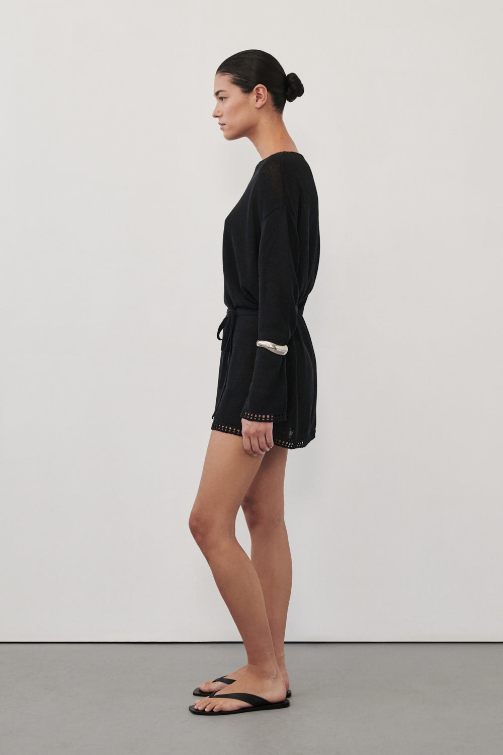 Tari Knit Long Sleeve Mini Dress in Black By DISSH Tari Knit Long Sleeve Mini Dress in Black By DISSH