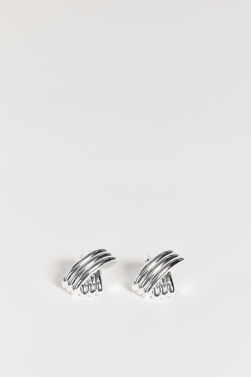 MÉGA TRIPLE X SILVER EARRING