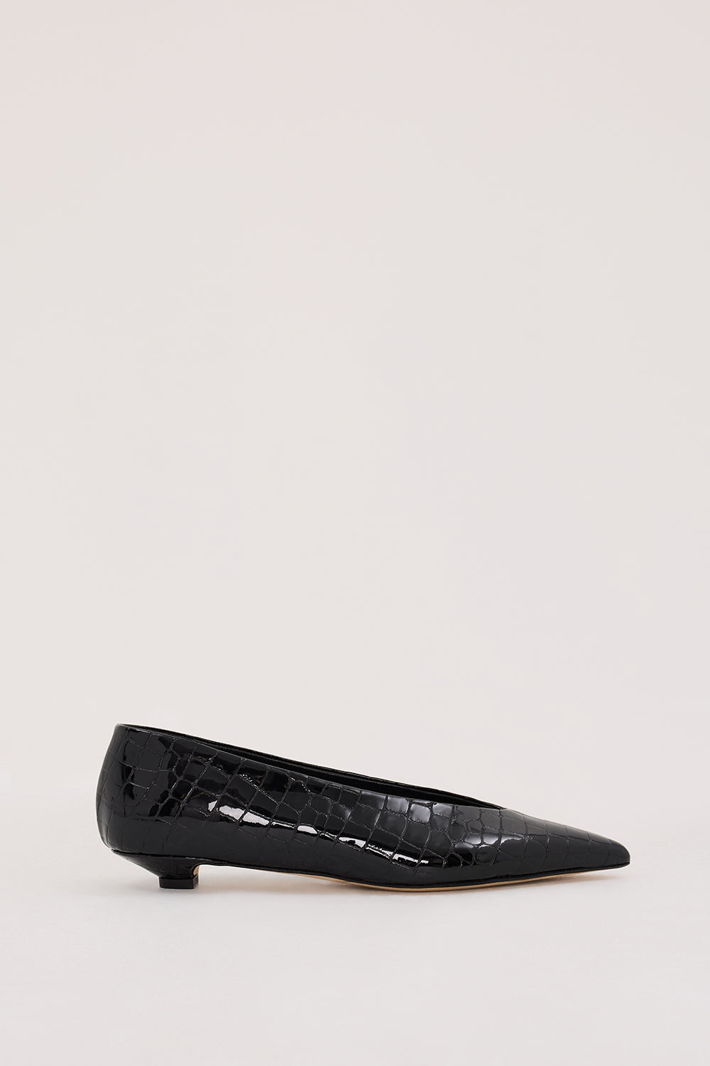 DOF STUDIOS CLAUDIA BLACK CROC HEEL