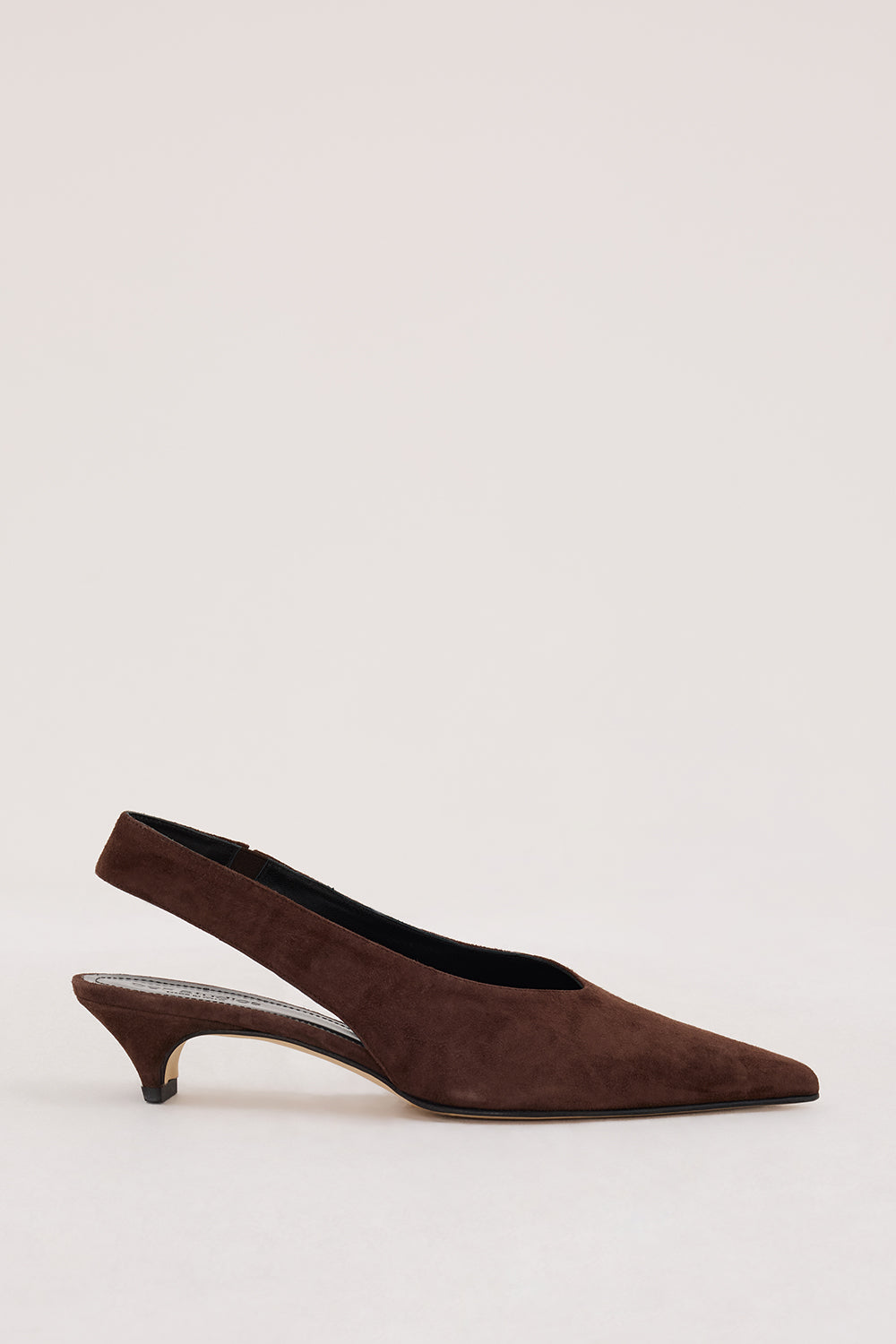 DOF STUDIOS TORY  CHOCOLATE SUEDE HEEL