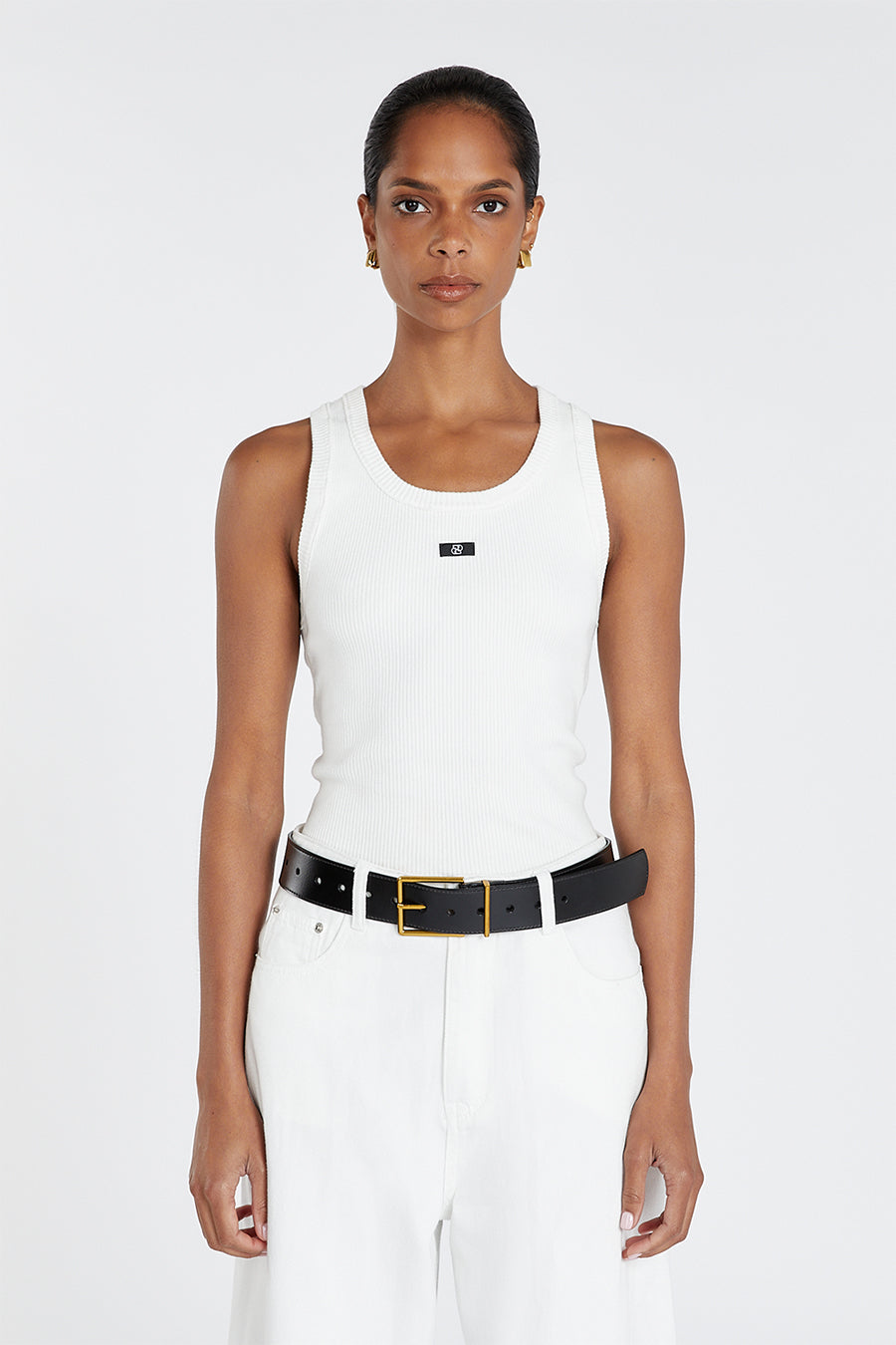 HUDSON BLACK LEATHER BELT