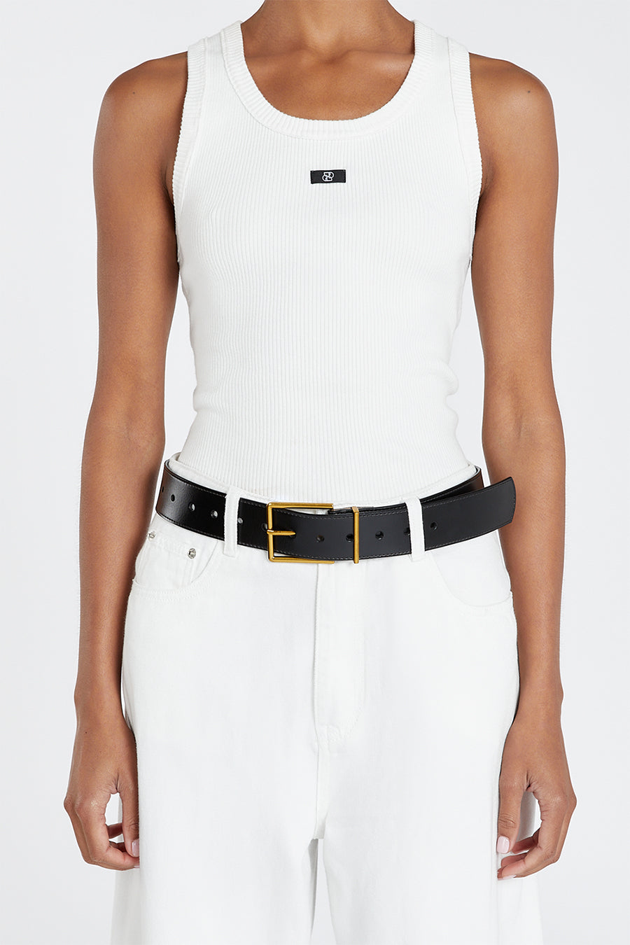 HUDSON BLACK LEATHER BELT
